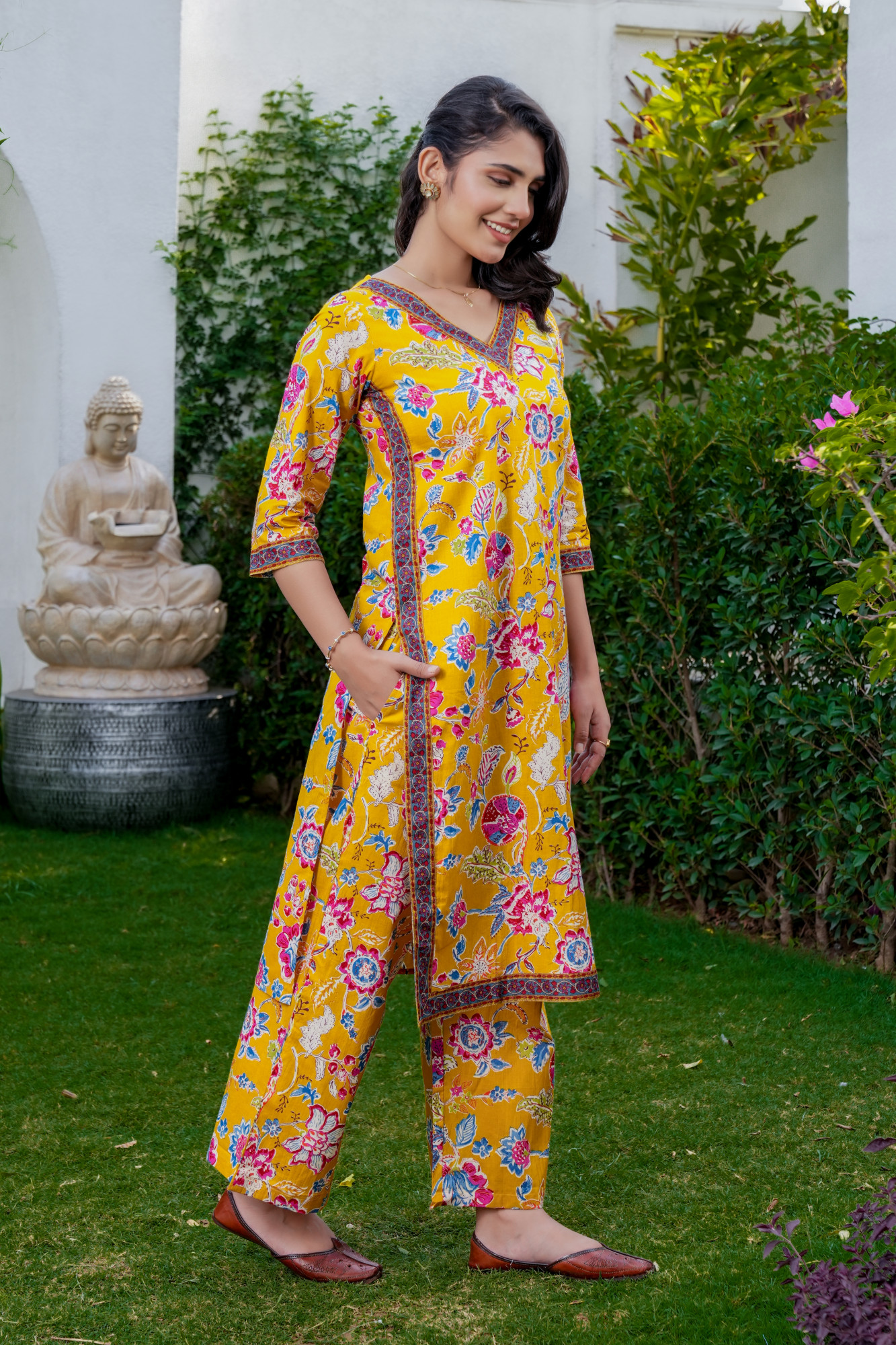 KASHISH YELLOW COTTON SET