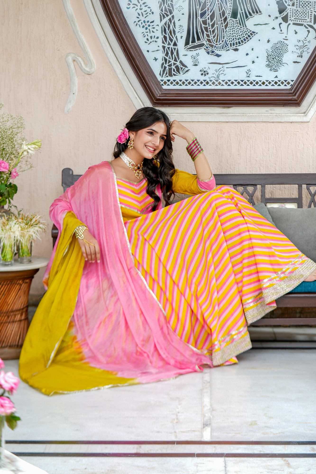 TARANGINI MULTI SHADES ANARKALI SET