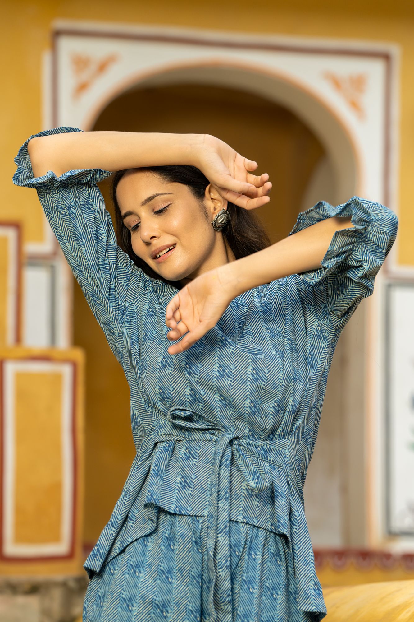 BLUE COTTON CO-ORD SET