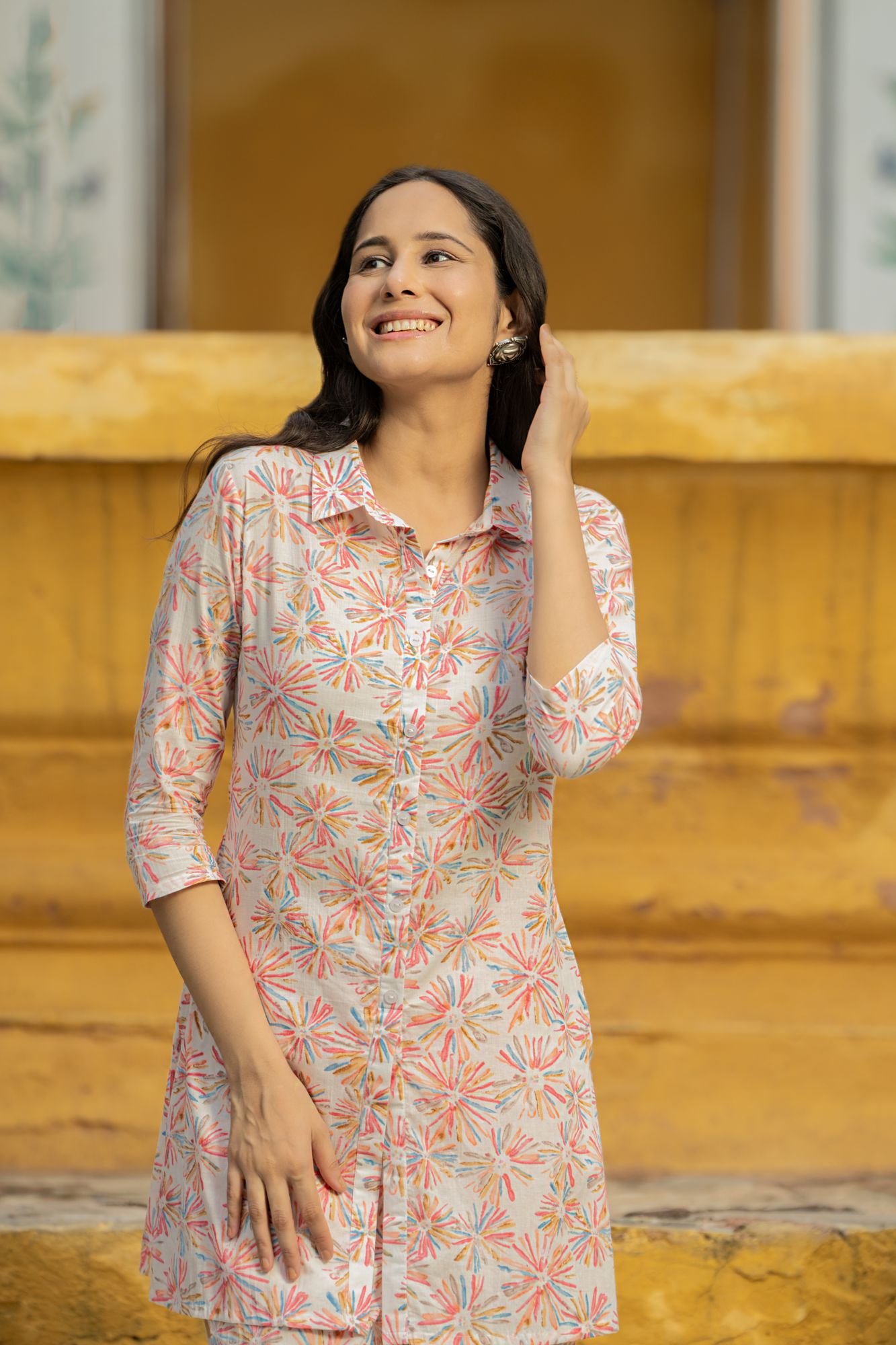 WHITE FLORAL CO-ORD SET