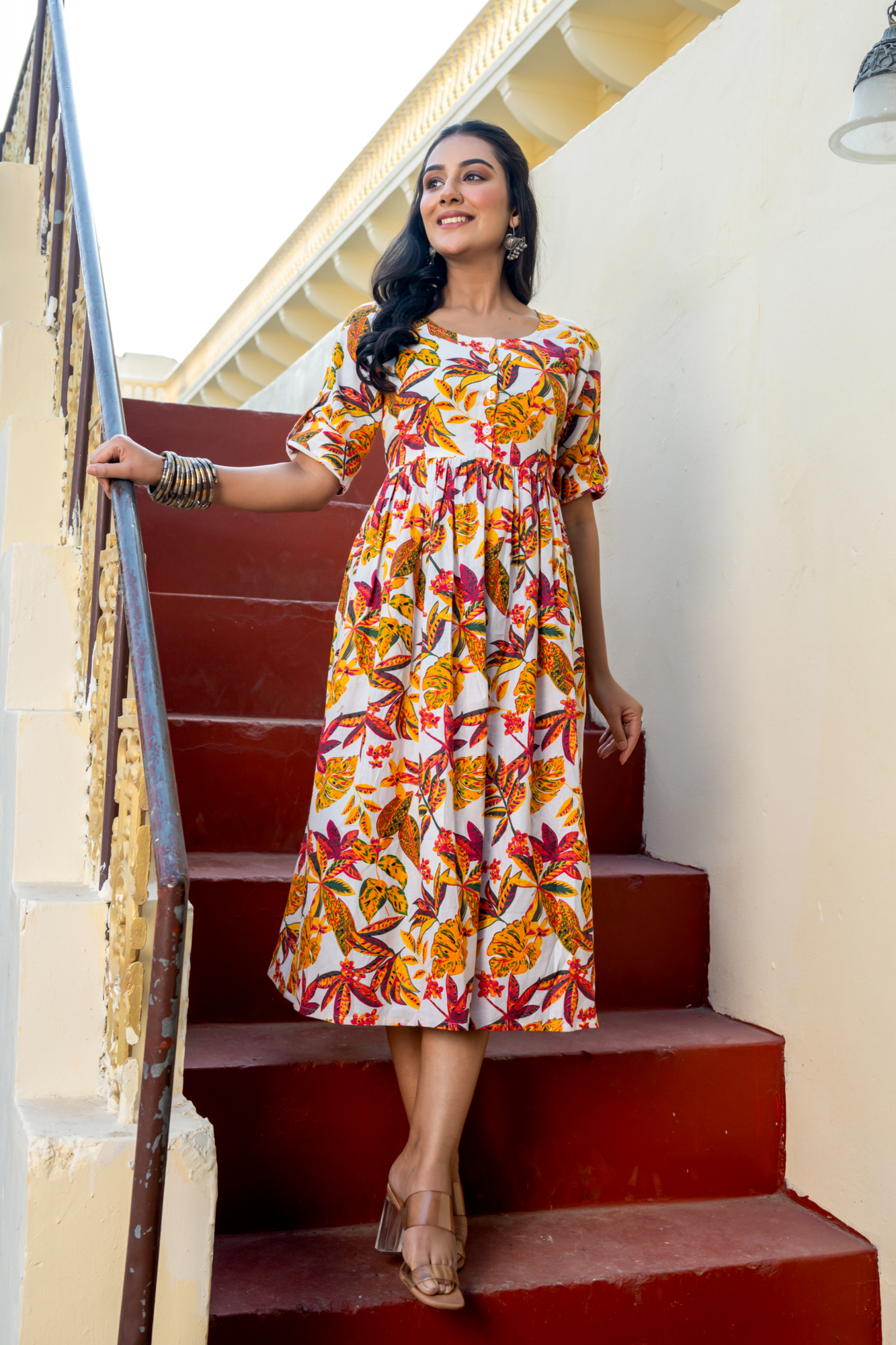 BAAG-E-GUL COTTON DRESS