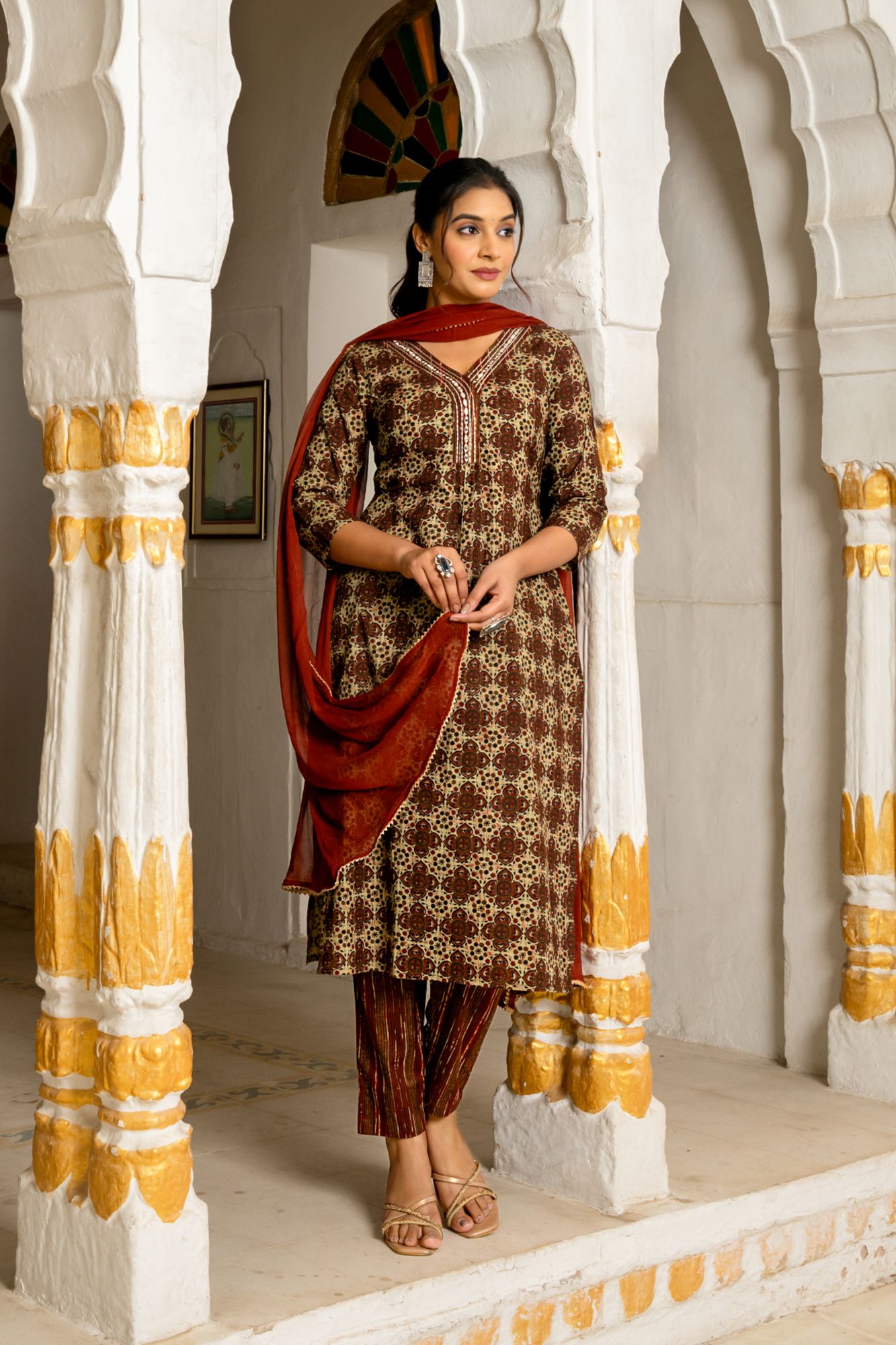 BRAVIA COTTON MIRROR KURTA SET