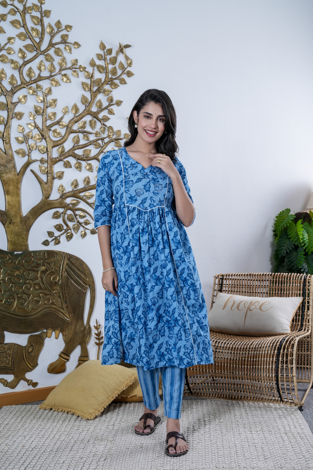 NEEL KANTHA BHARAI COTTON SUIT