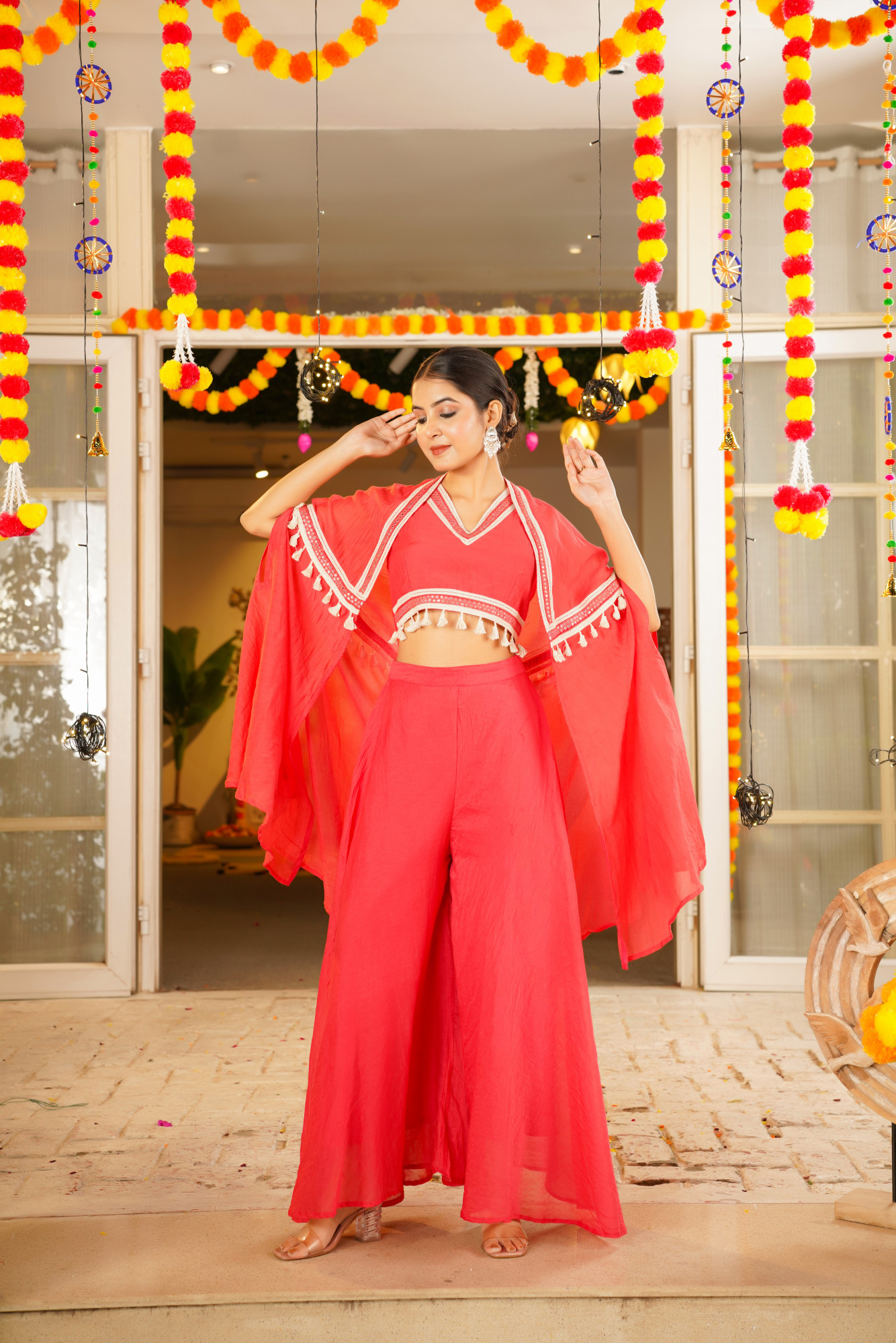 MALORA CHANDERI CAPE SET