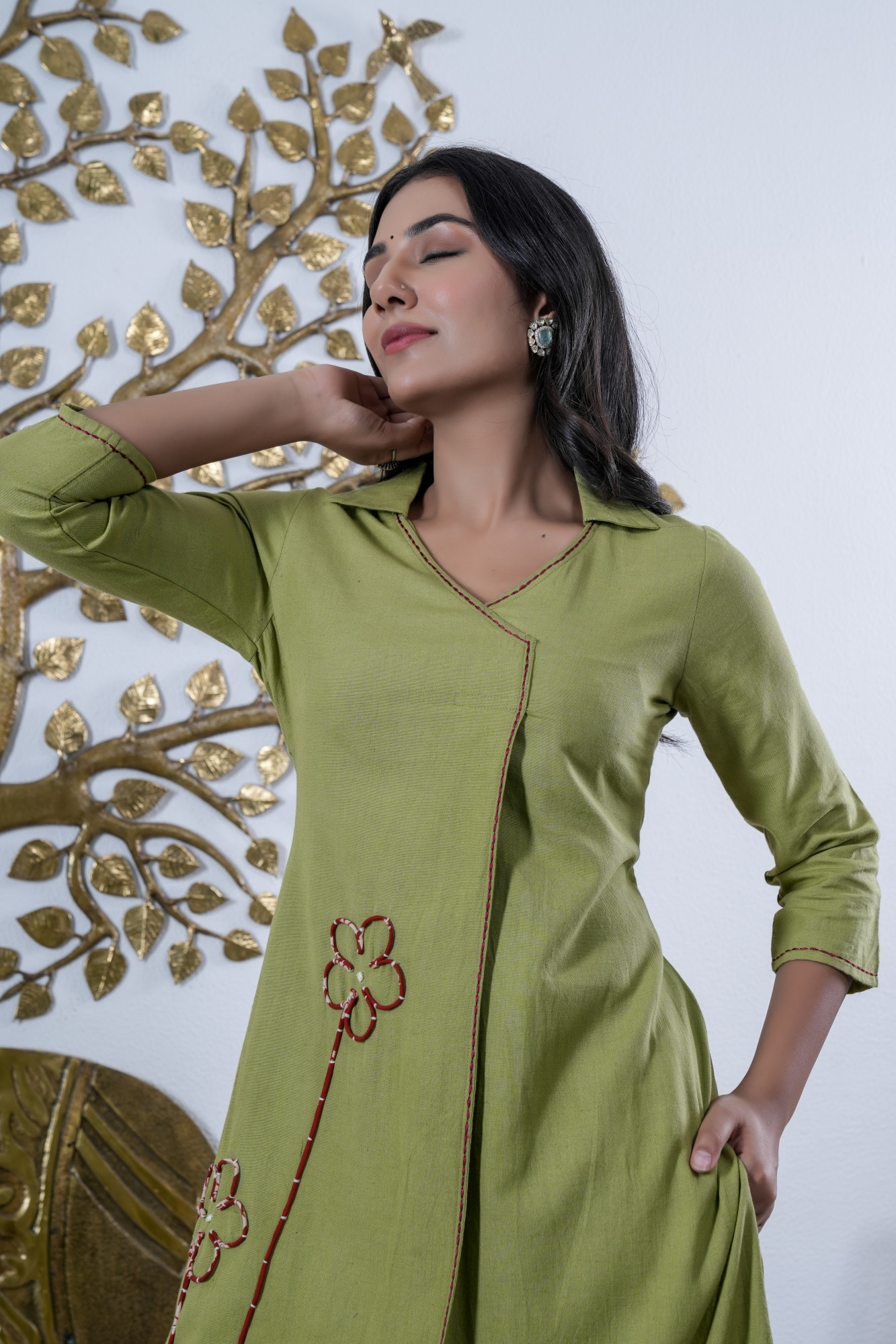 OLIVE BLOOM COTTON FLEX SET