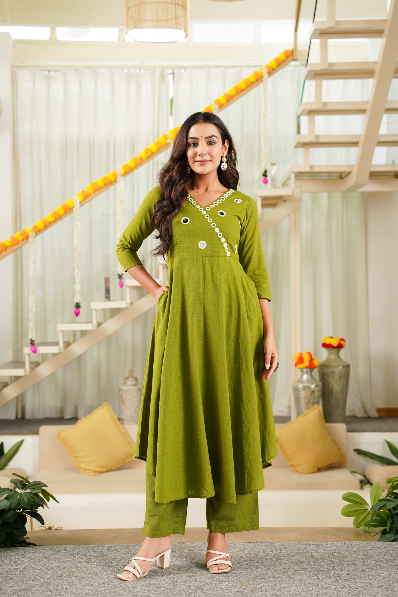 PISTA MIRROR KURTA SET