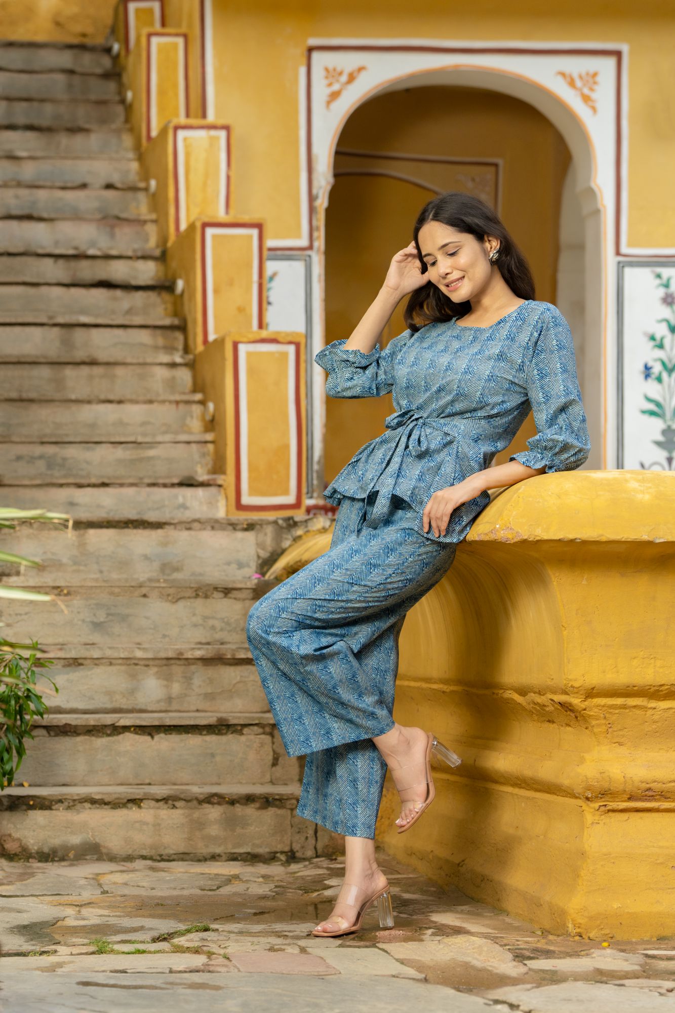 BLUE COTTON CO-ORD SET