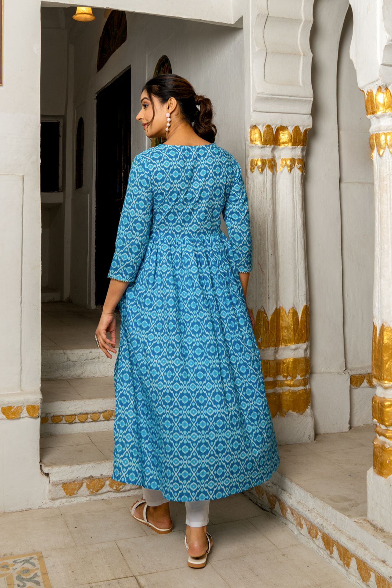 SKYLA COTTON MIRROR KURTA SET