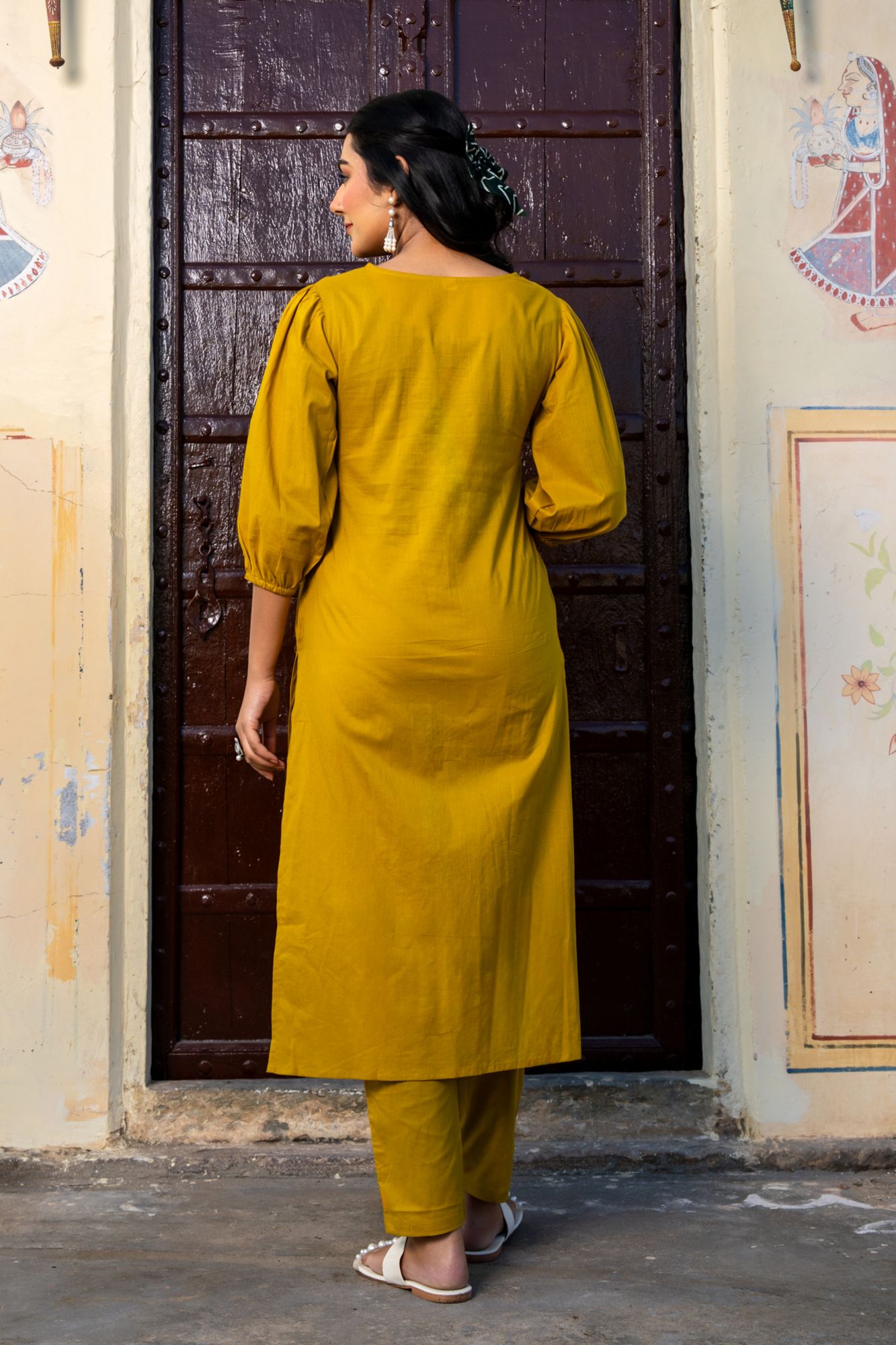 GULMIRA COTTON EMBROIDERY KURTA SET