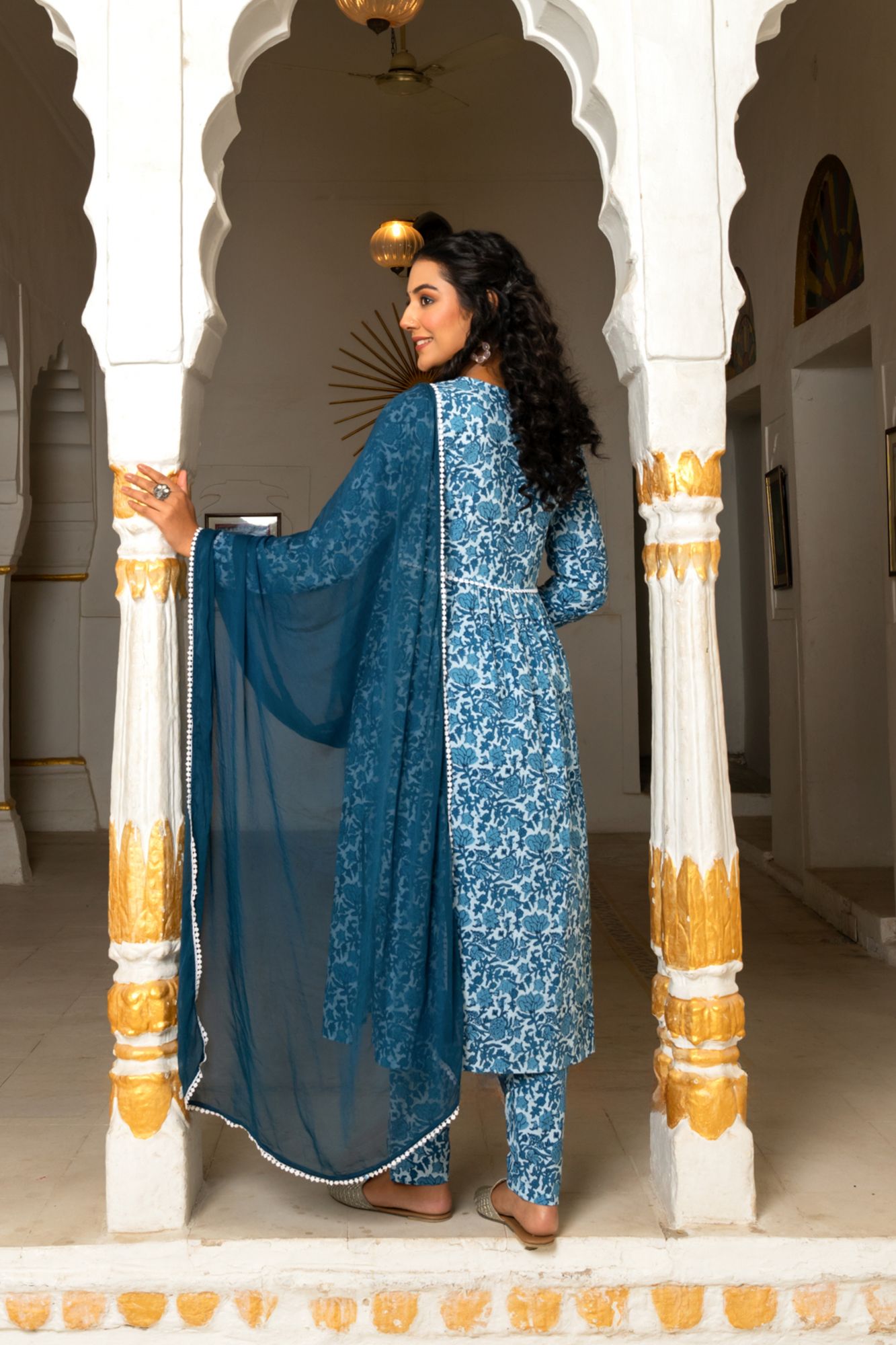 INDIGO BREEZE COTTON KURTA SET