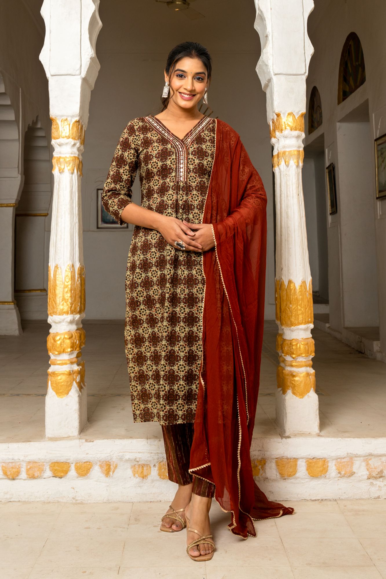 BRAVIA COTTON MIRROR KURTA SET