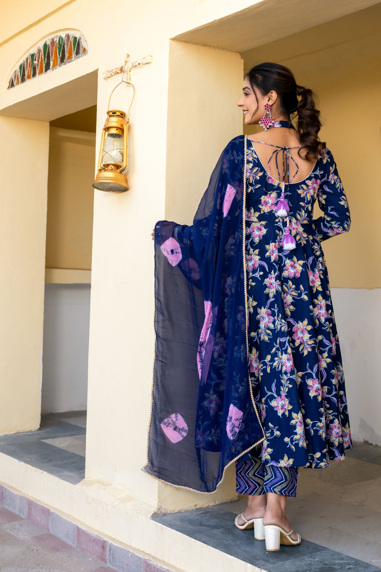 NAVYA COTTON LACE SUIT SET