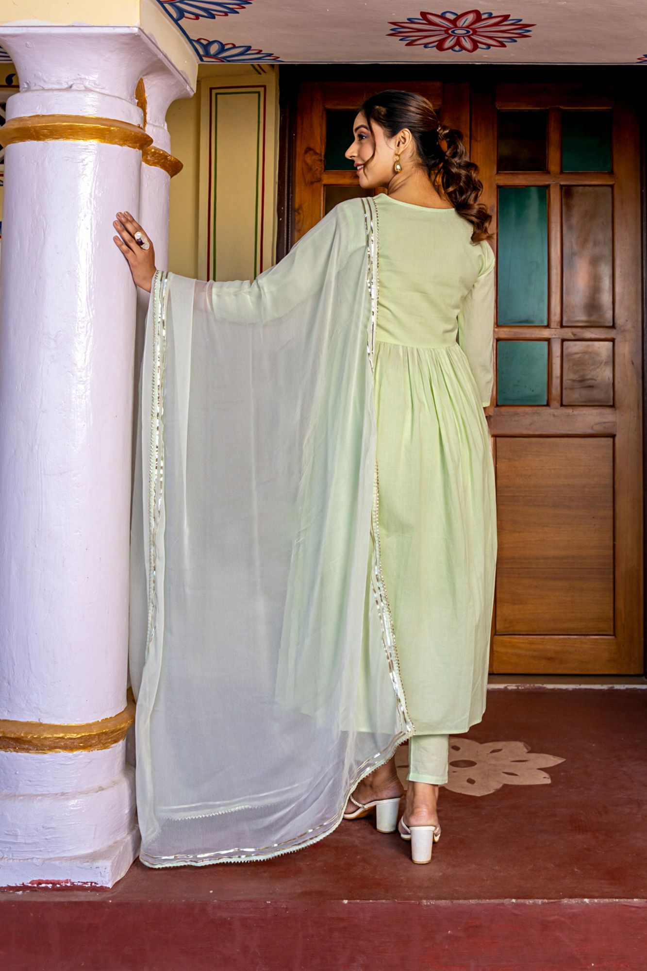 OLIVIA COTTON EMBROIDERY KURTA SET