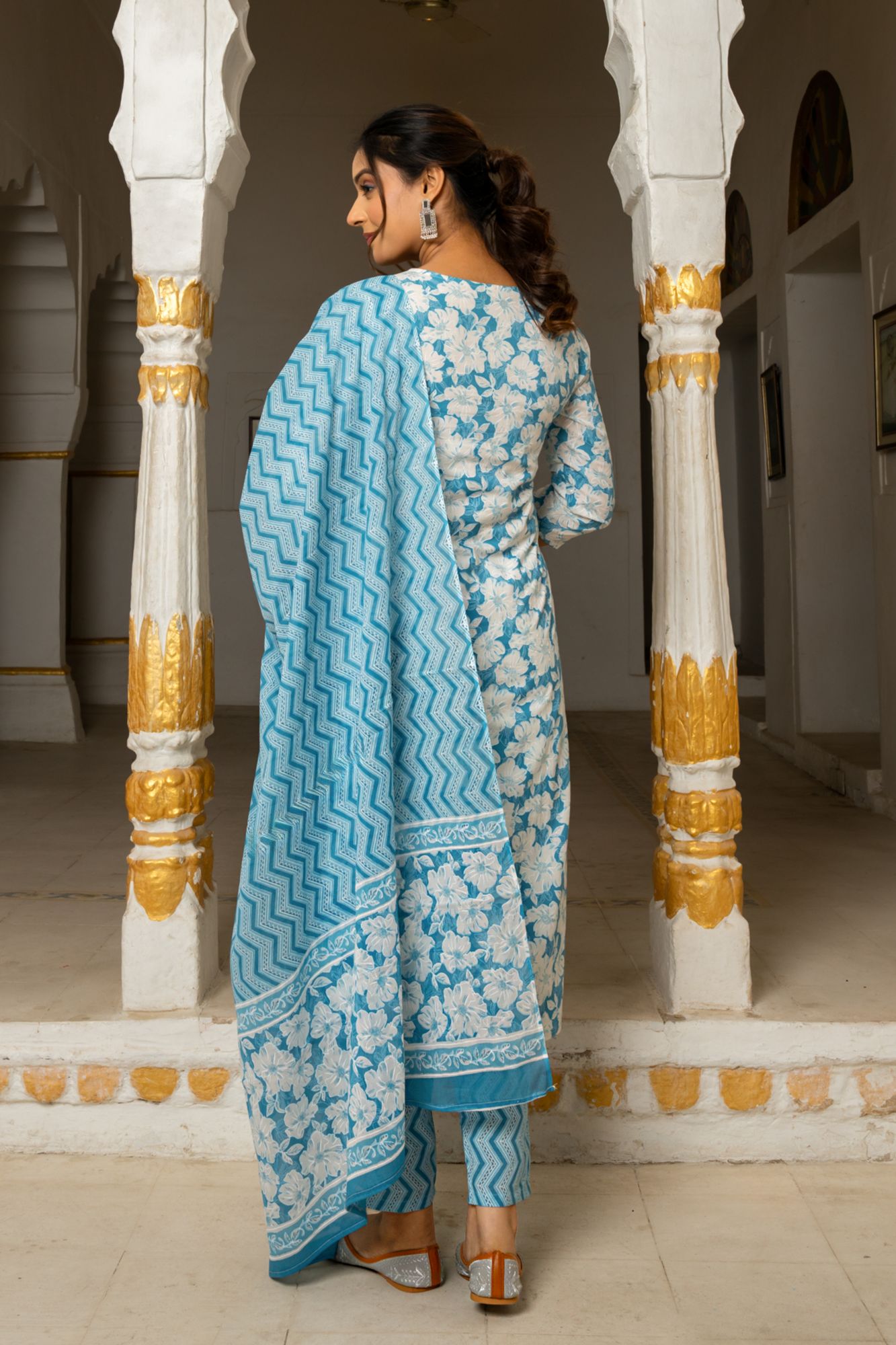 TARINI EMBROIDERY COTTON KURTA SET