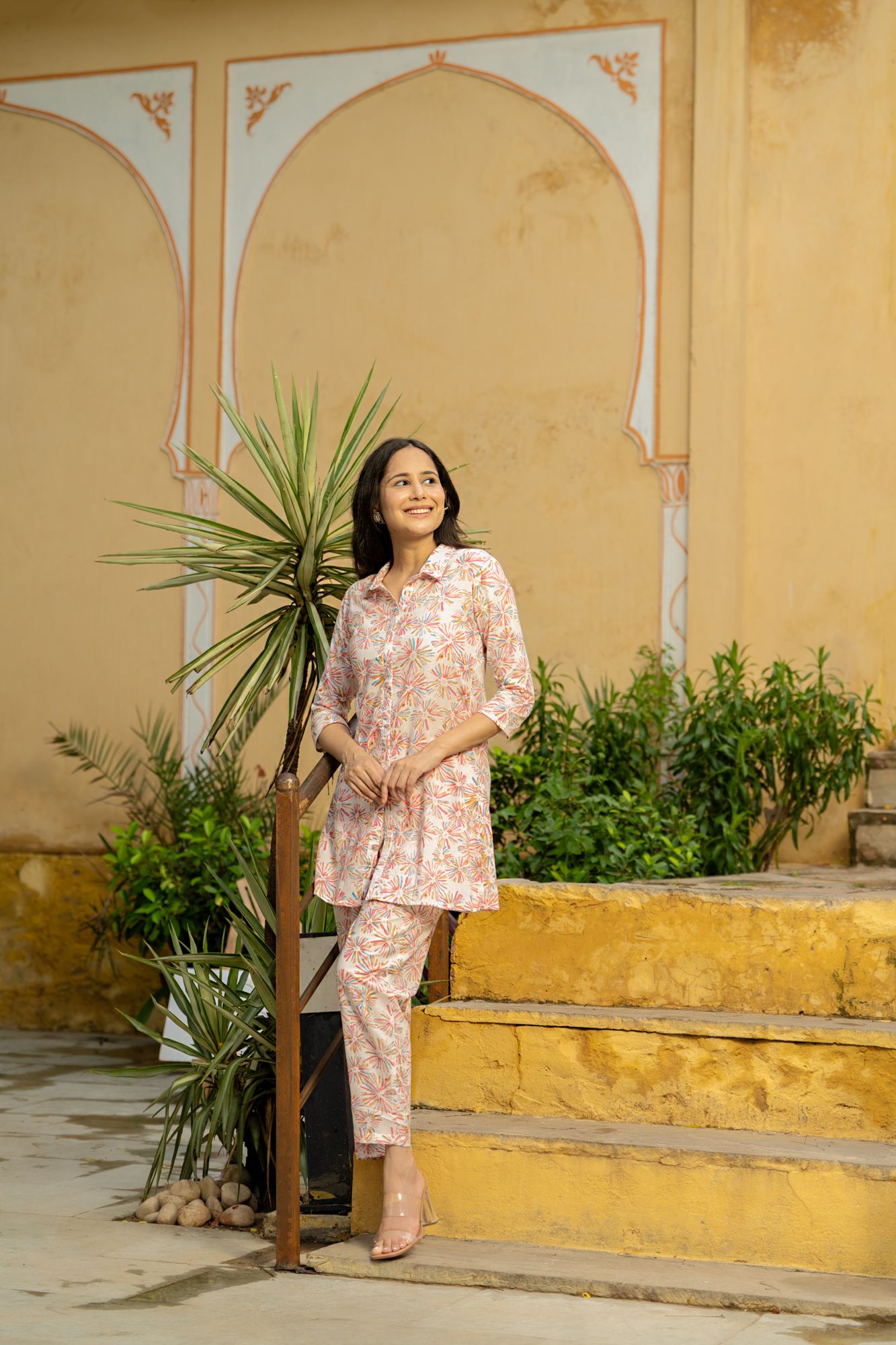 WHITE FLORAL CO-ORD SET