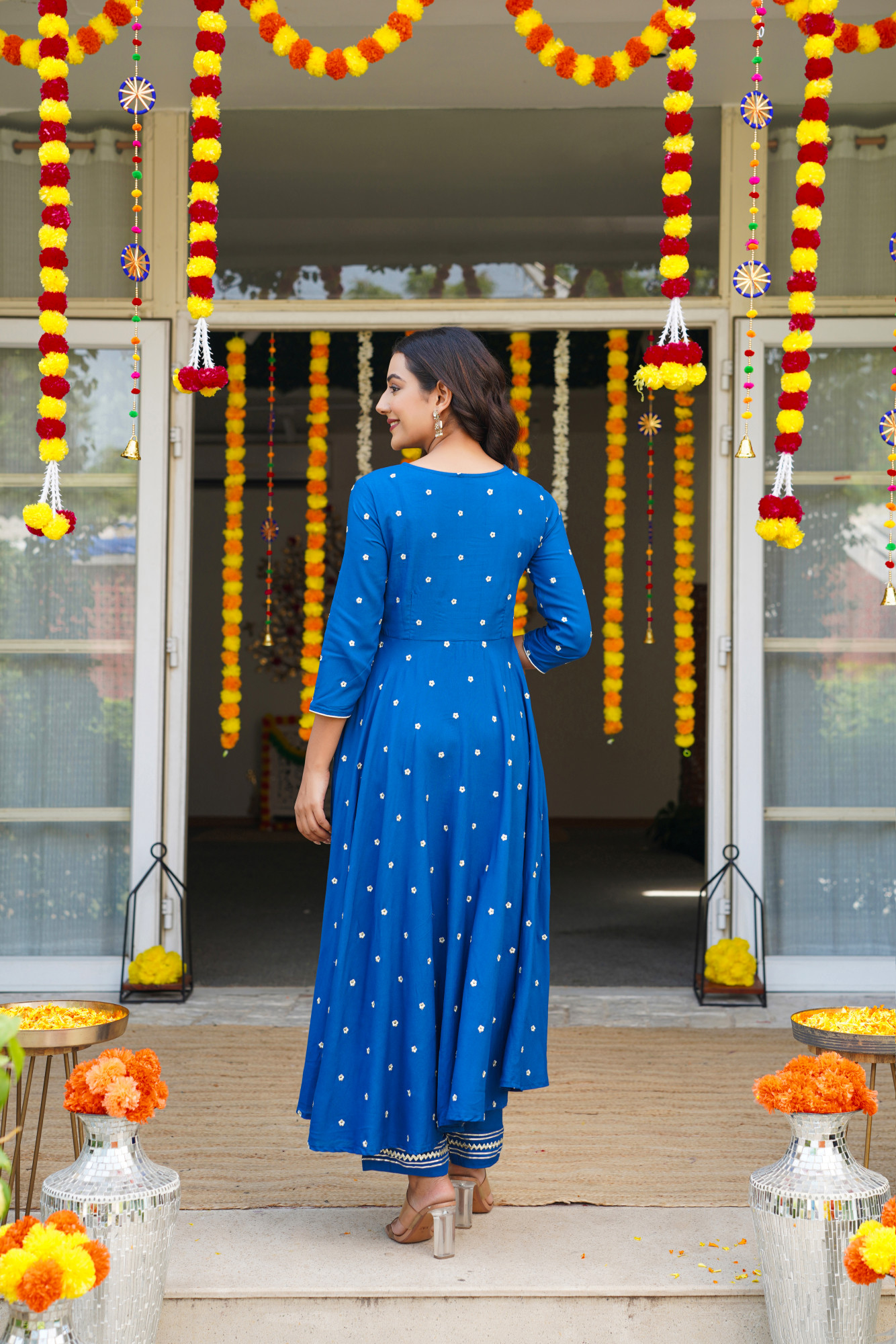 AZURE GLOW ANARKALI SET