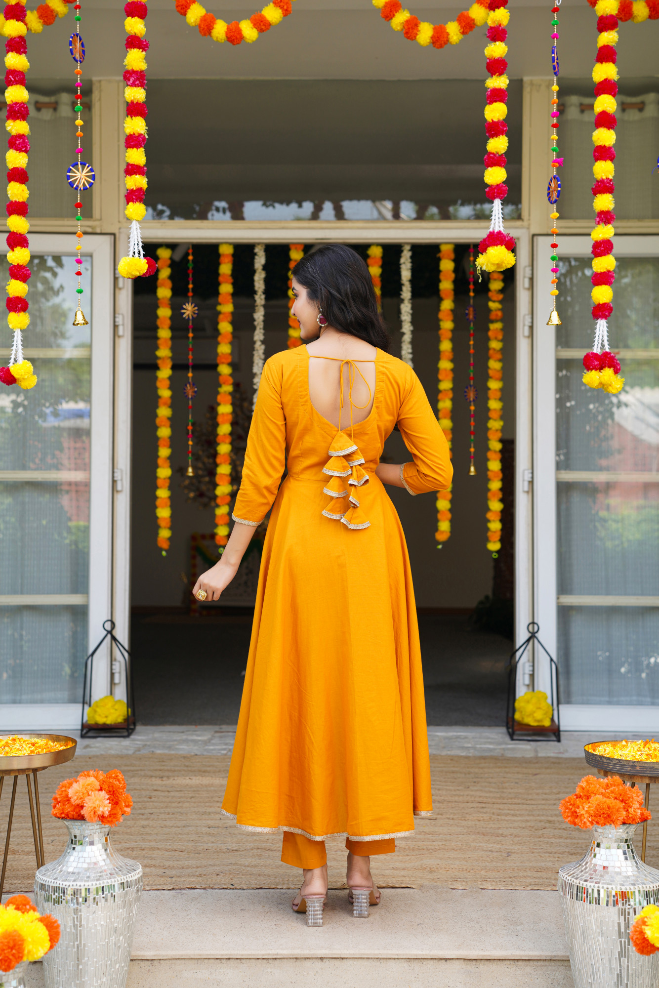 GOLDEN GRACE ANARKALI SET