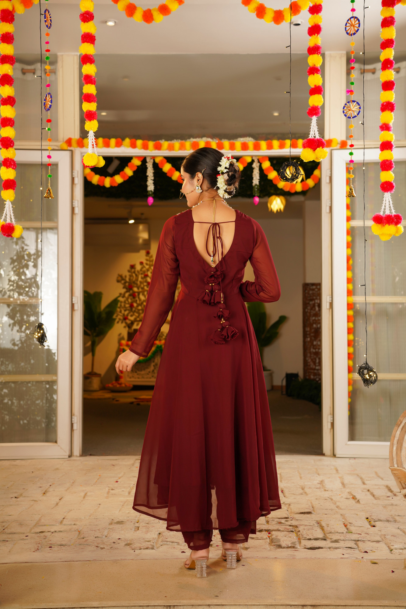 WINE ROYALE ANARKALI SET