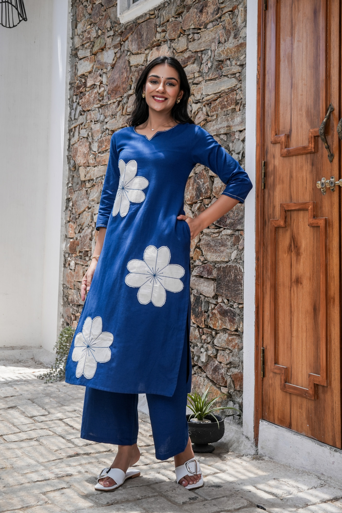 OCEAN MIST BLUE PATCH COTTON SET