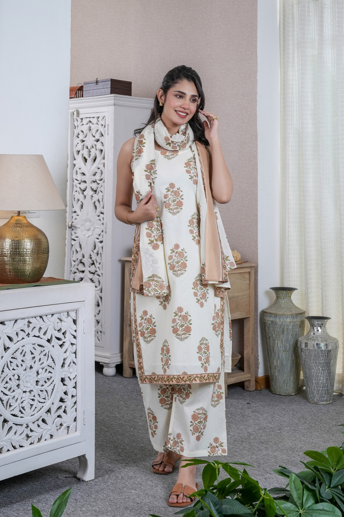 HEMA CREAM COTTON SET