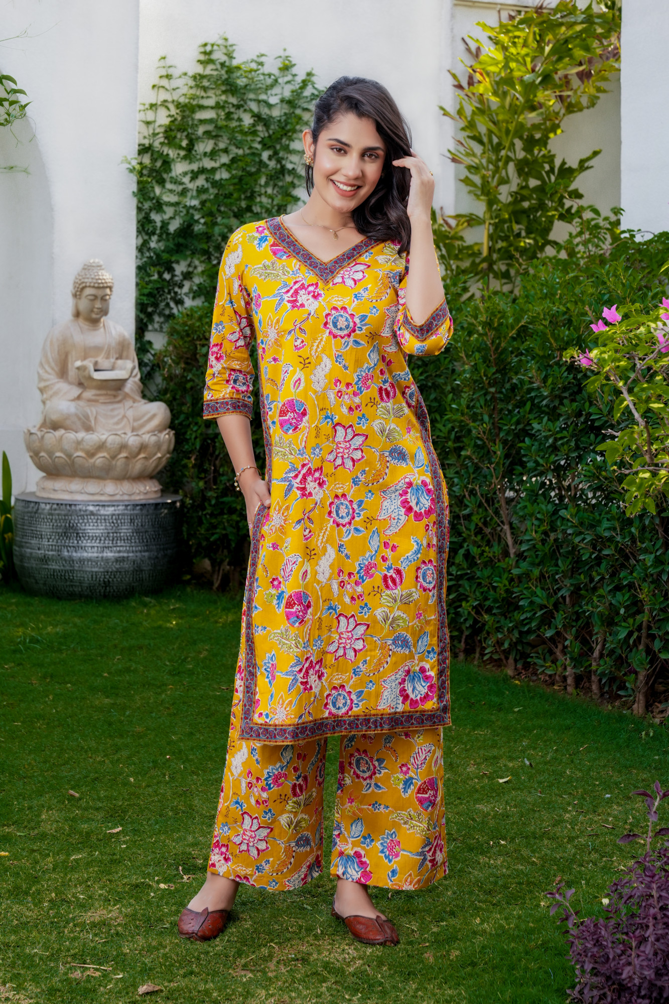KASHISH YELLOW COTTON SET