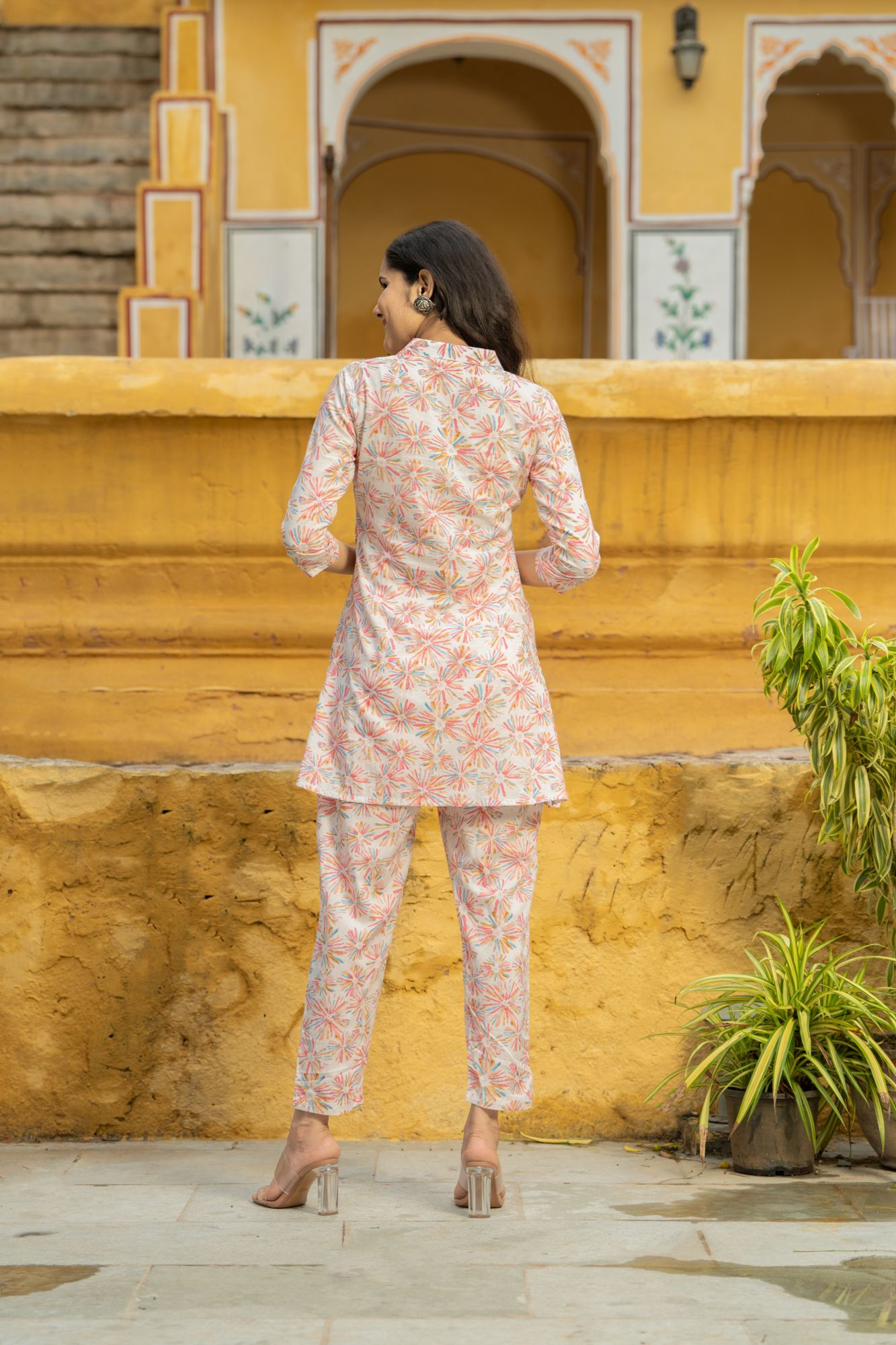 WHITE FLORAL CO-ORD SET