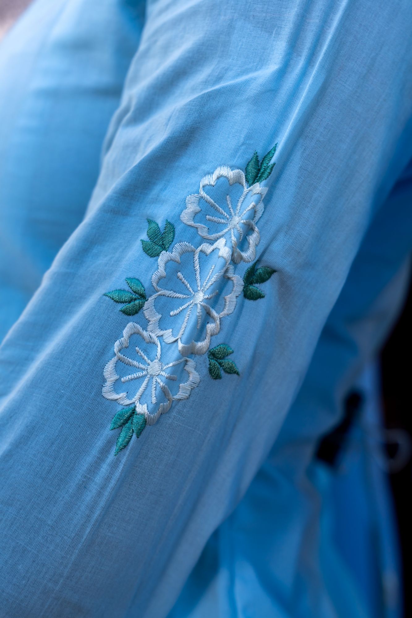 SKYWARD COTTON EMBROIDERY KURTA SET