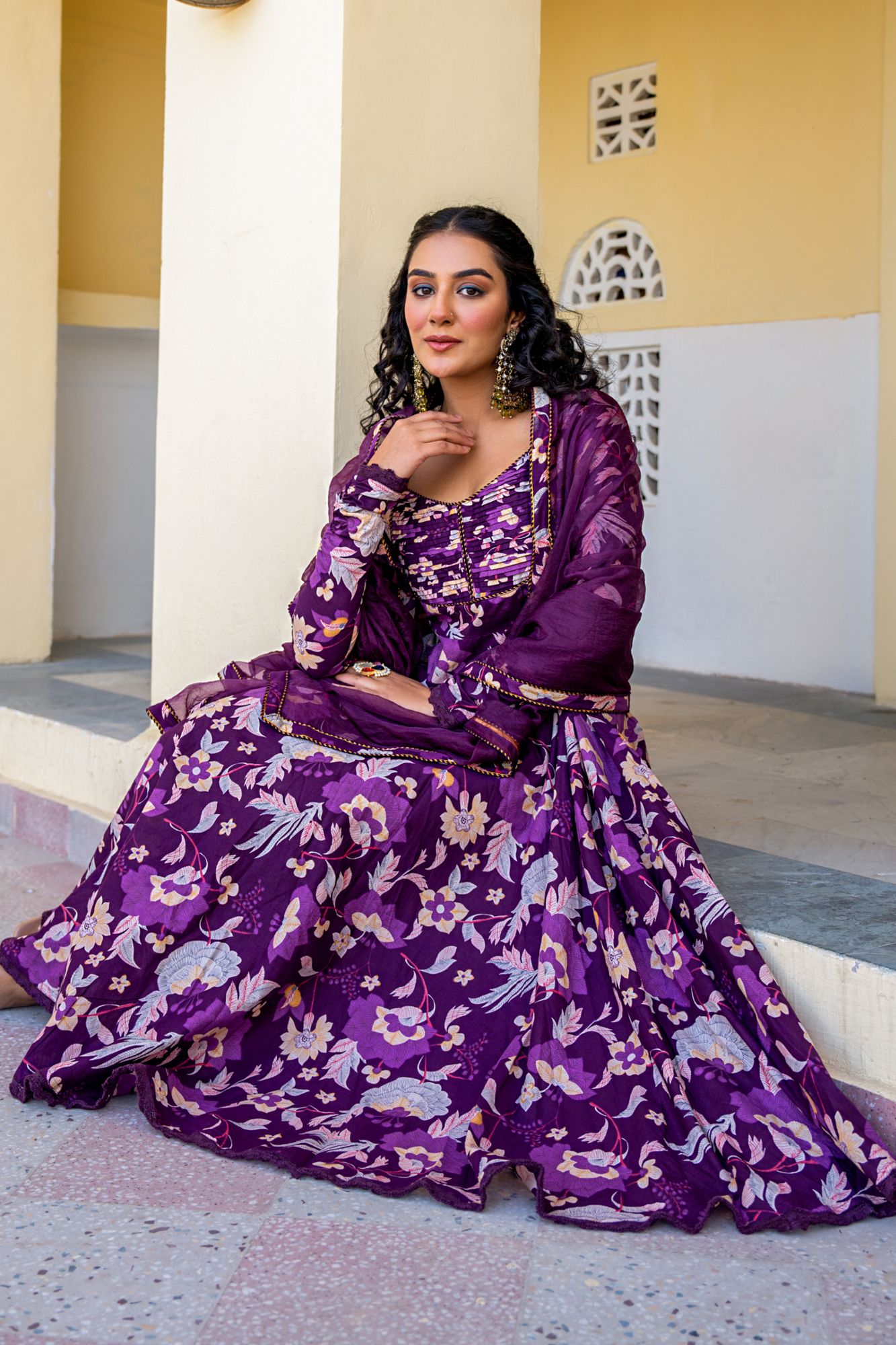 VIOLET VERVE COTTON SUIT SET