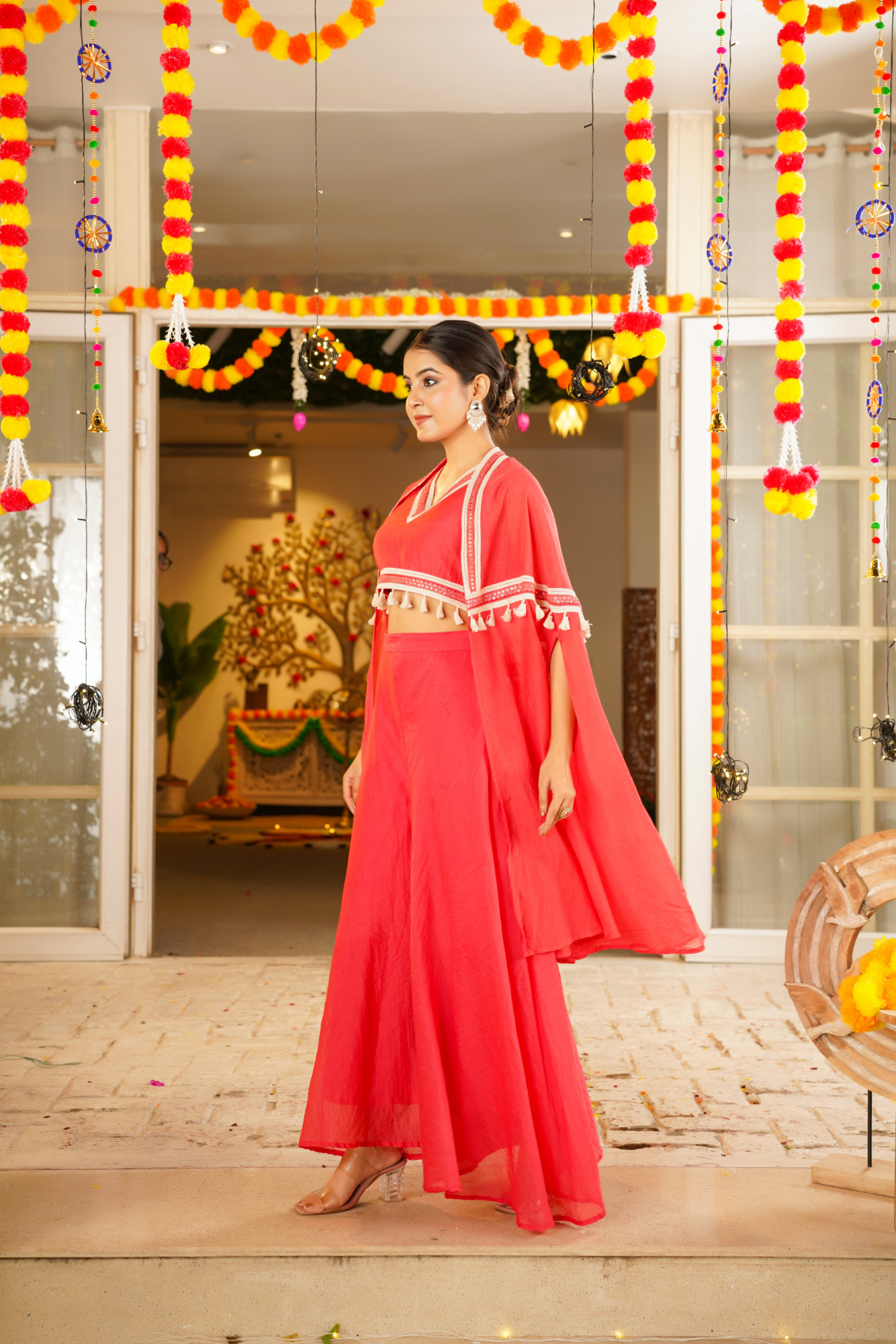 MALORA CHANDERI CAPE SET