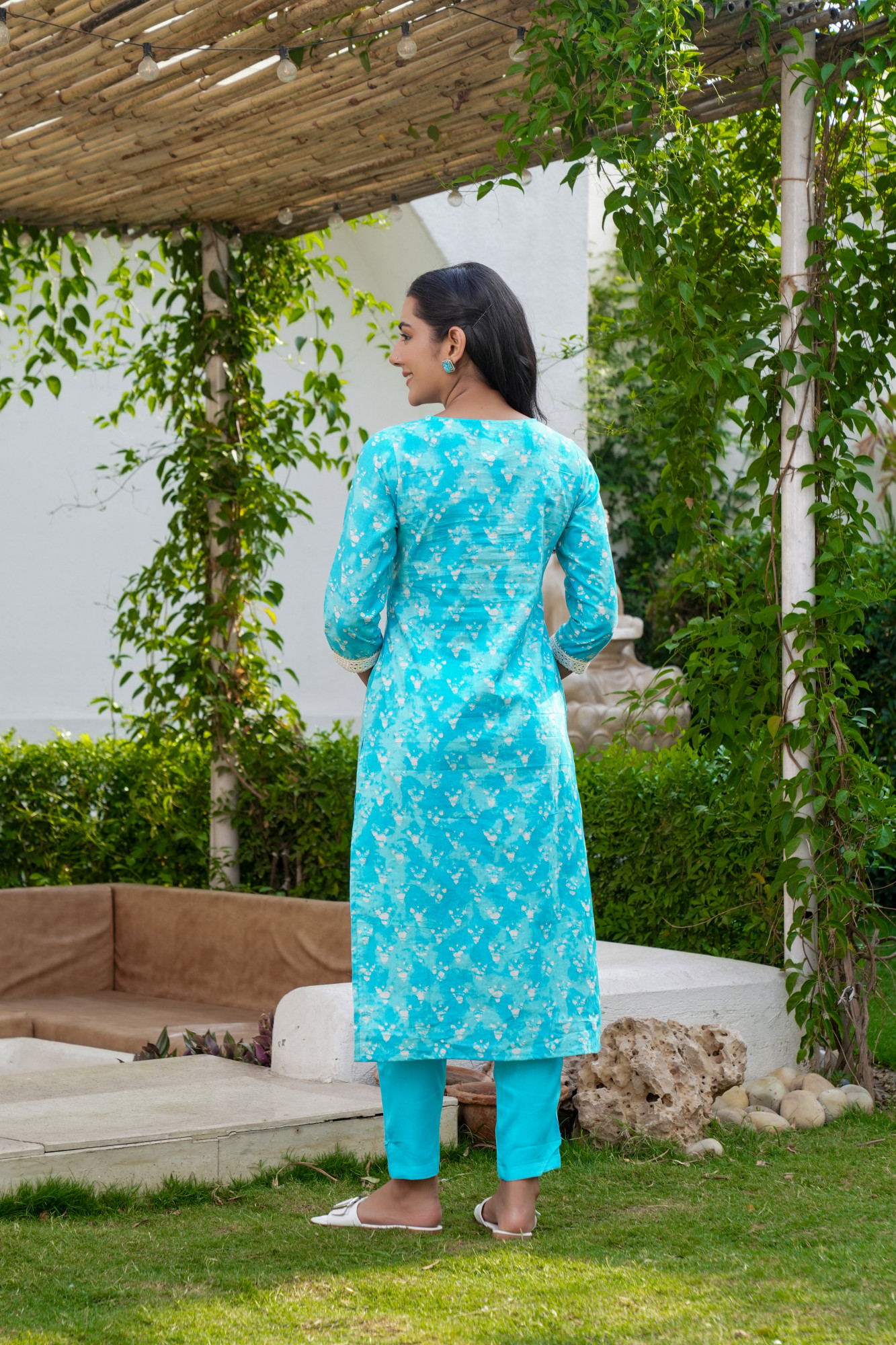 SEASHELL PRINTED COTTON SUIT SET