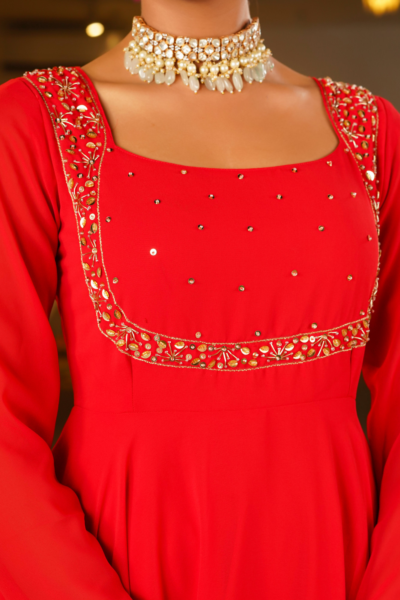 RED ROYALE ANARKALI SET