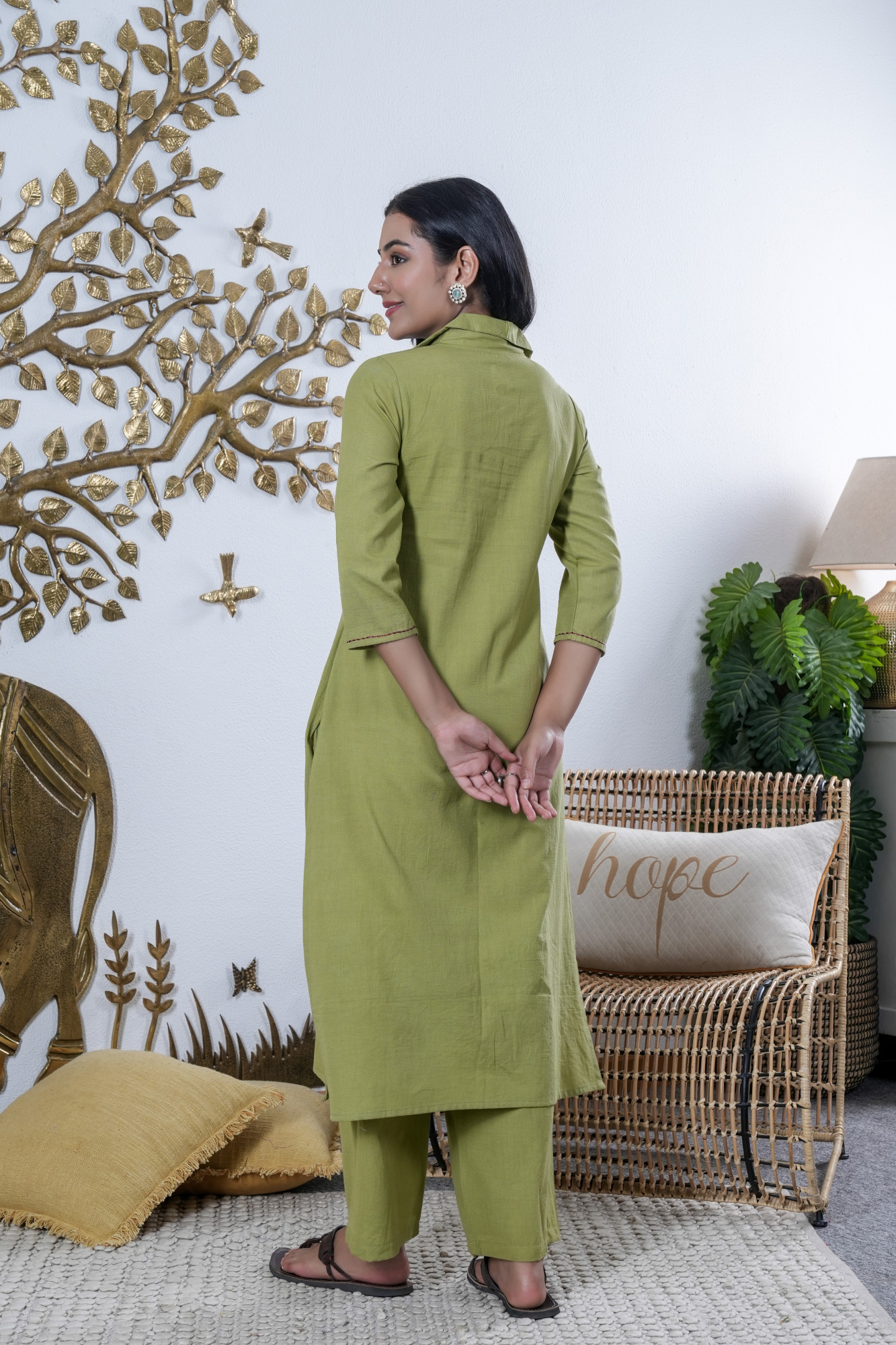 OLIVE BLOOM COTTON FLEX SET