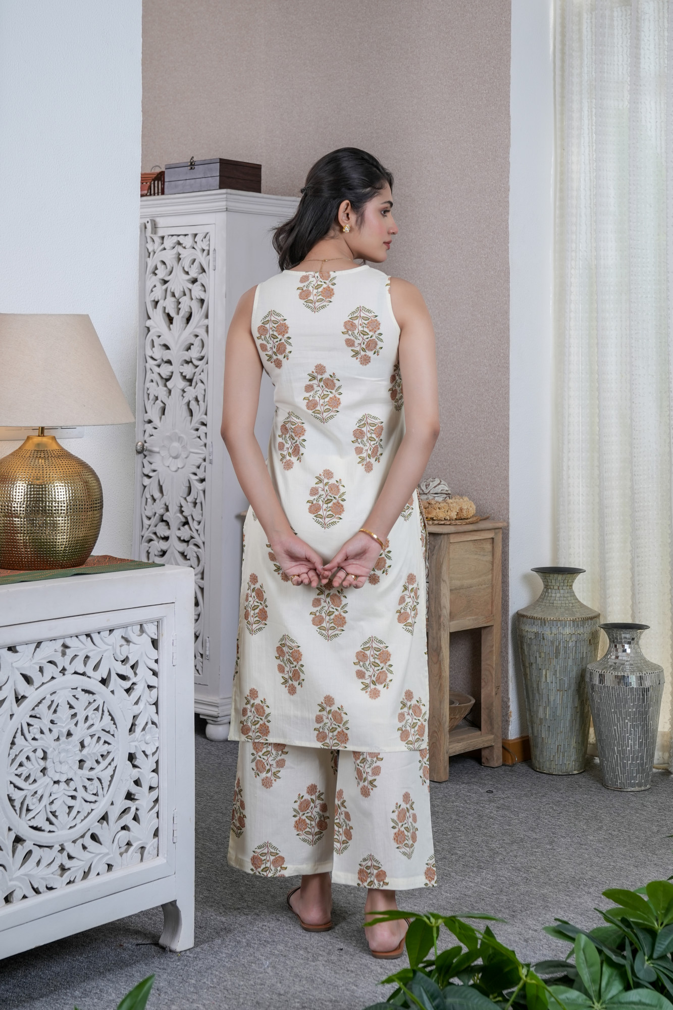 HEMA CREAM COTTON SET