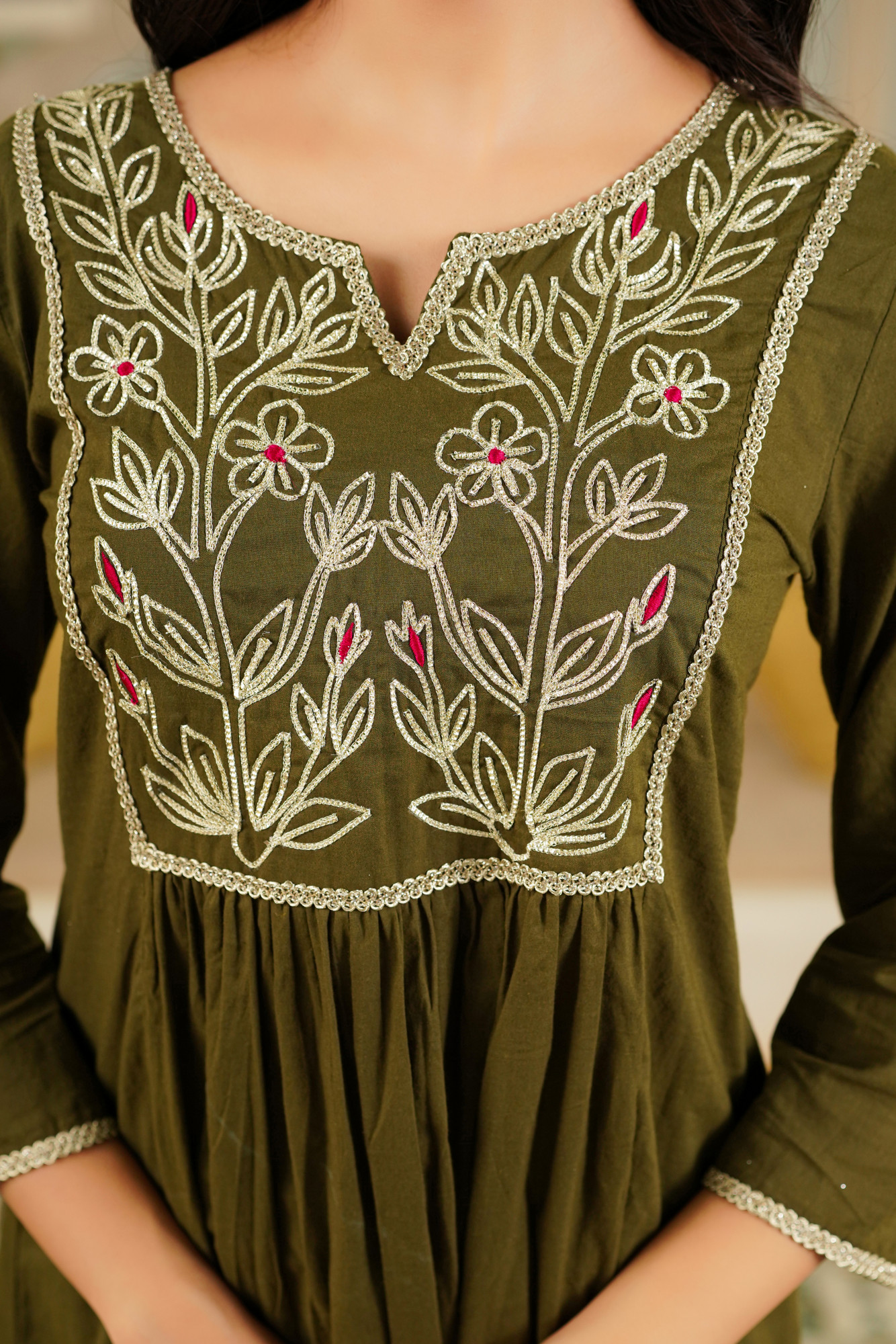 OLIVE DORI KURTA SET