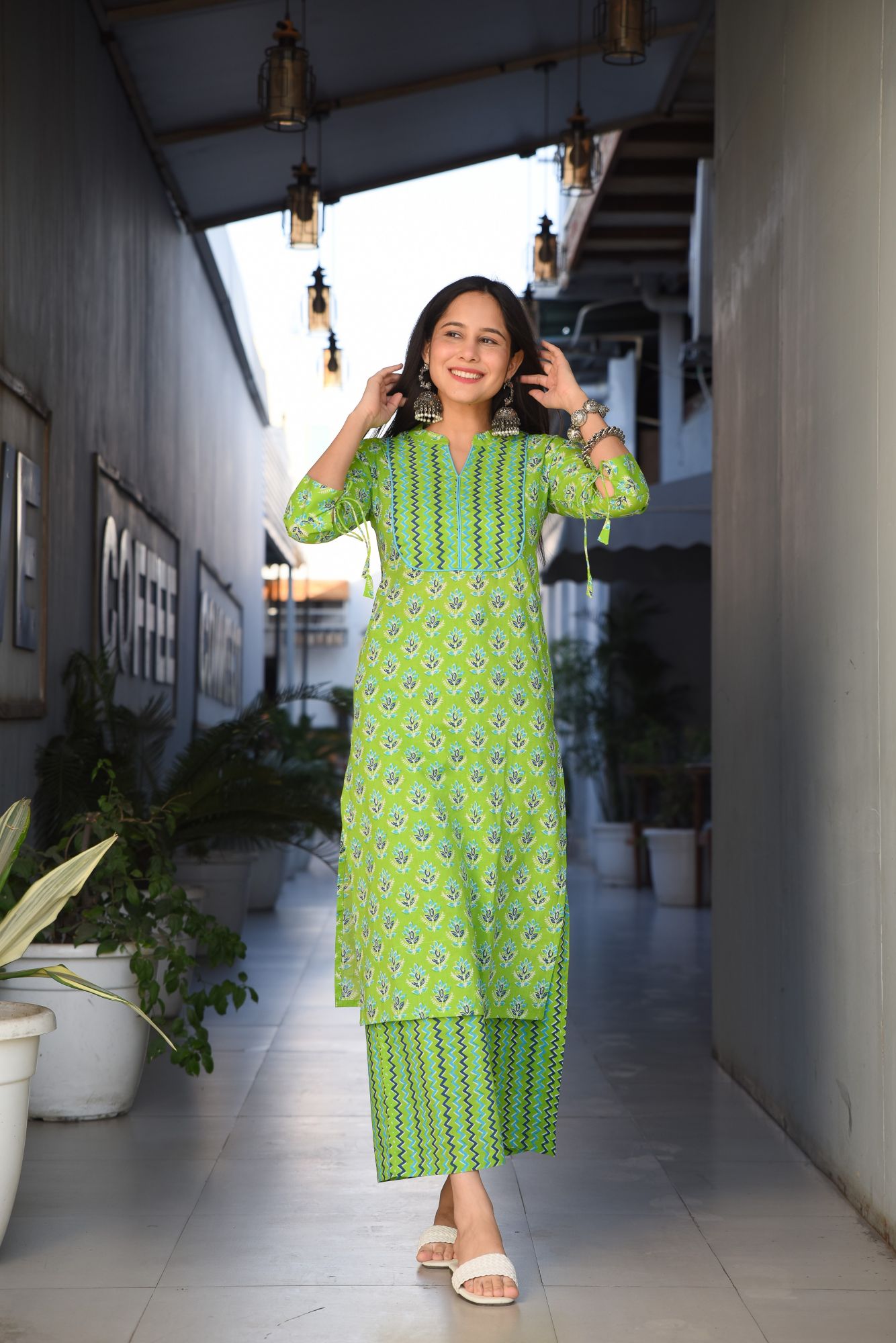 PASTEL PRINTED KURTA-PALAZZO SET