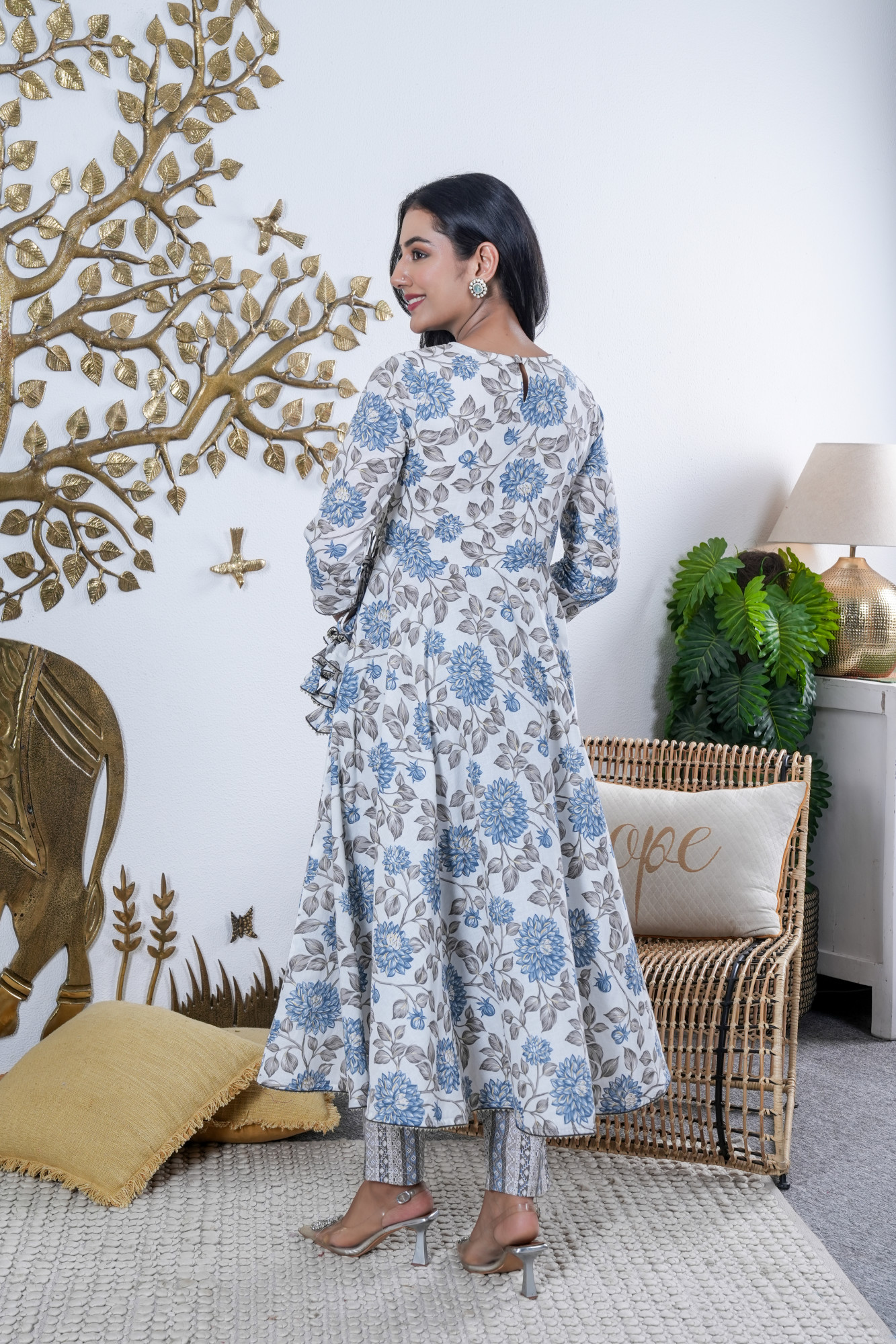 NEEL BUTI PRINTED COTTON SET