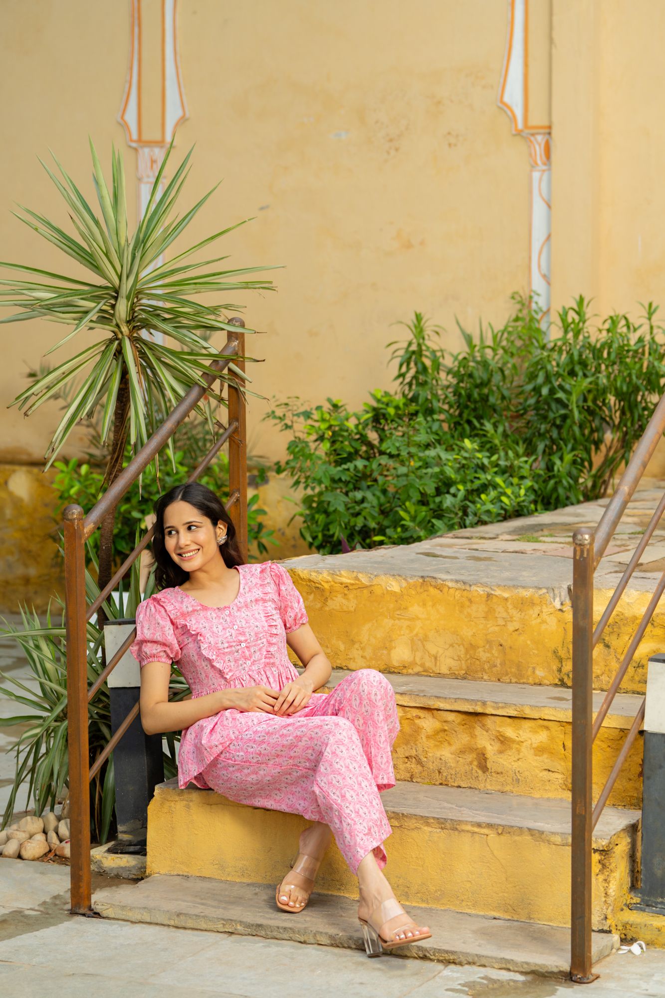 PINK FRILLED CO-ORD SET