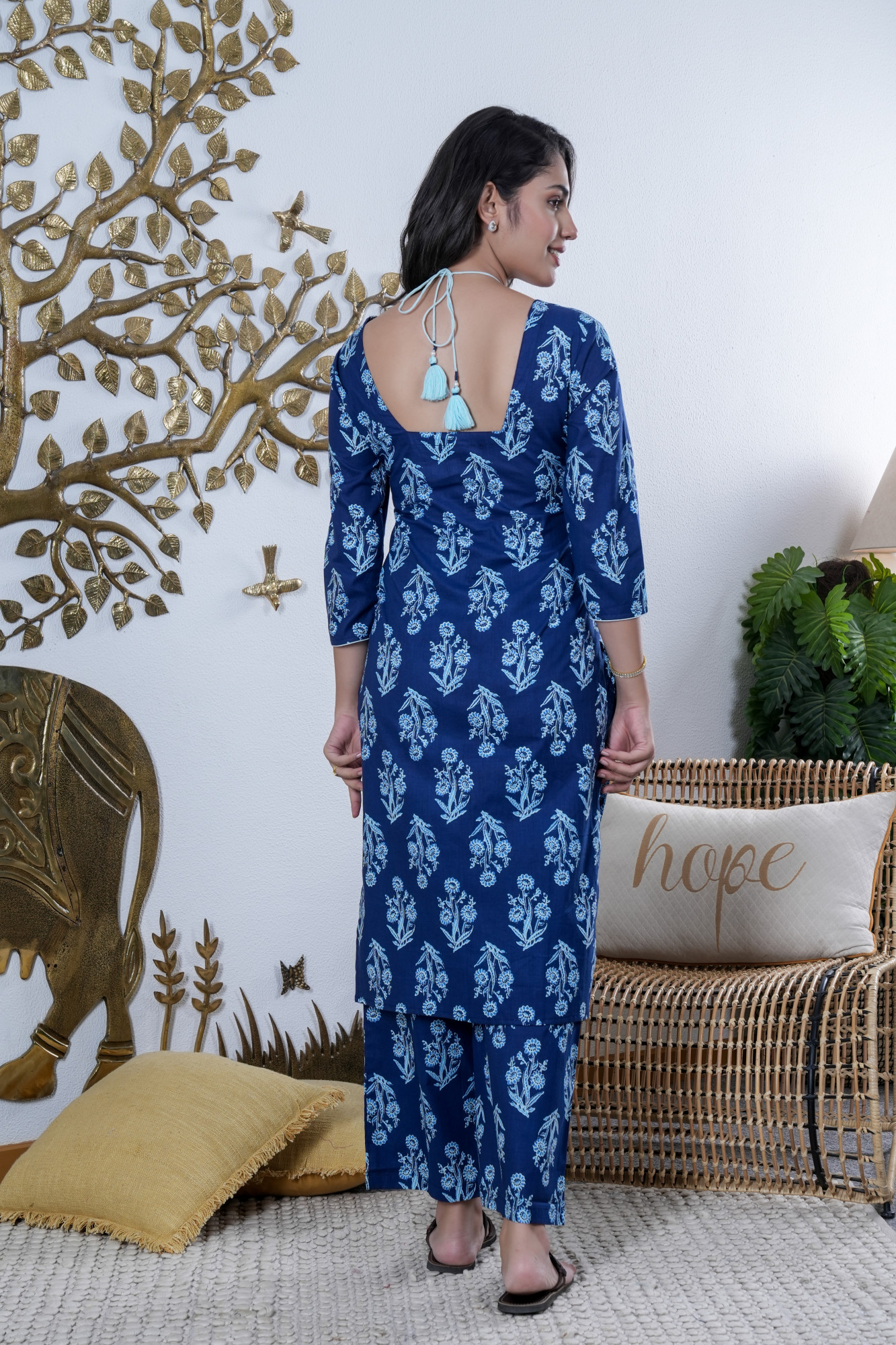 INDIRA NEEL COTTON SET