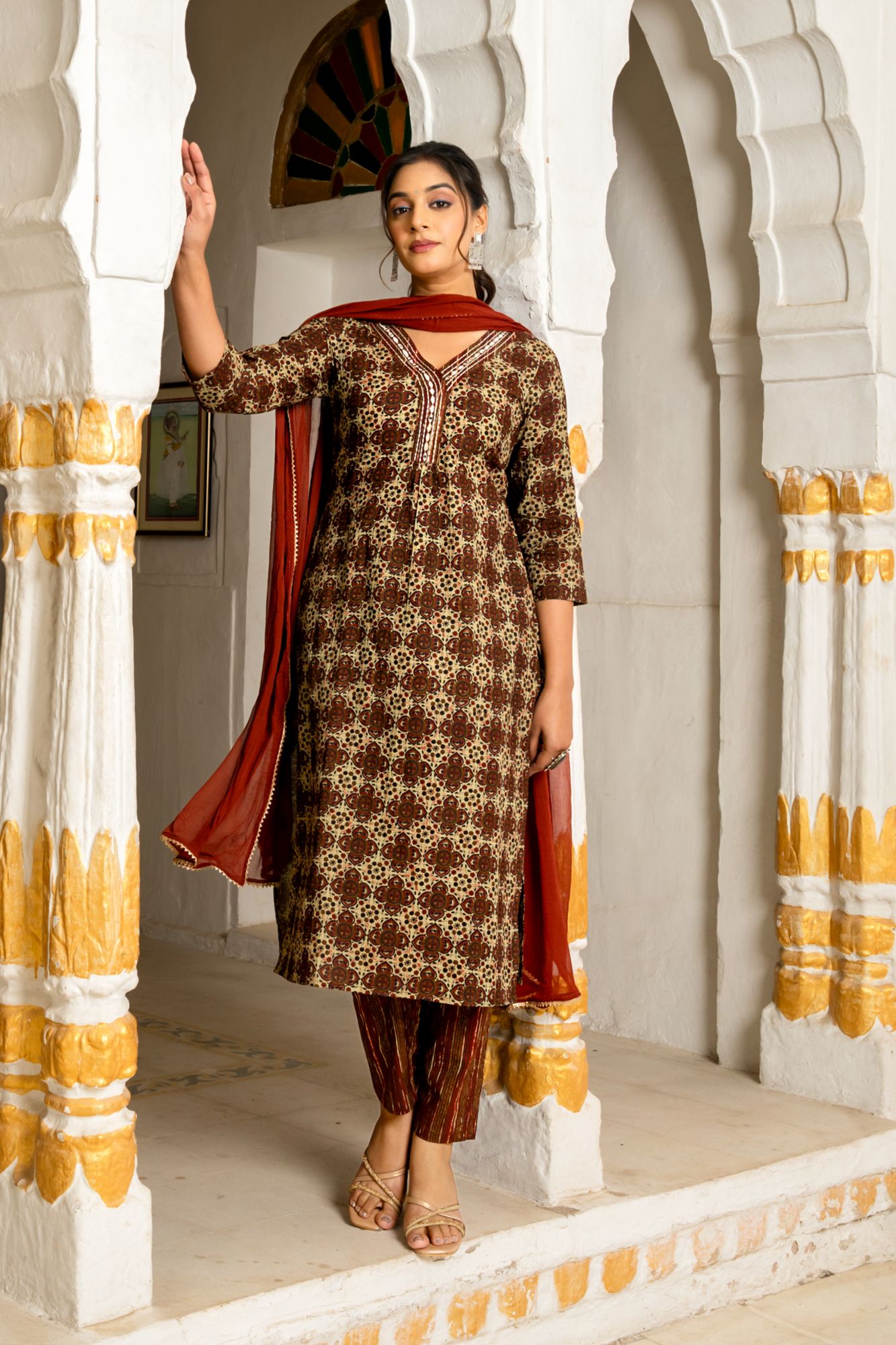 BRAVIA COTTON MIRROR KURTA SET