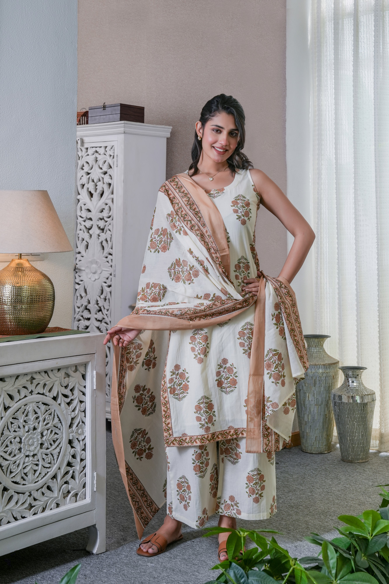 HEMA CREAM COTTON SET