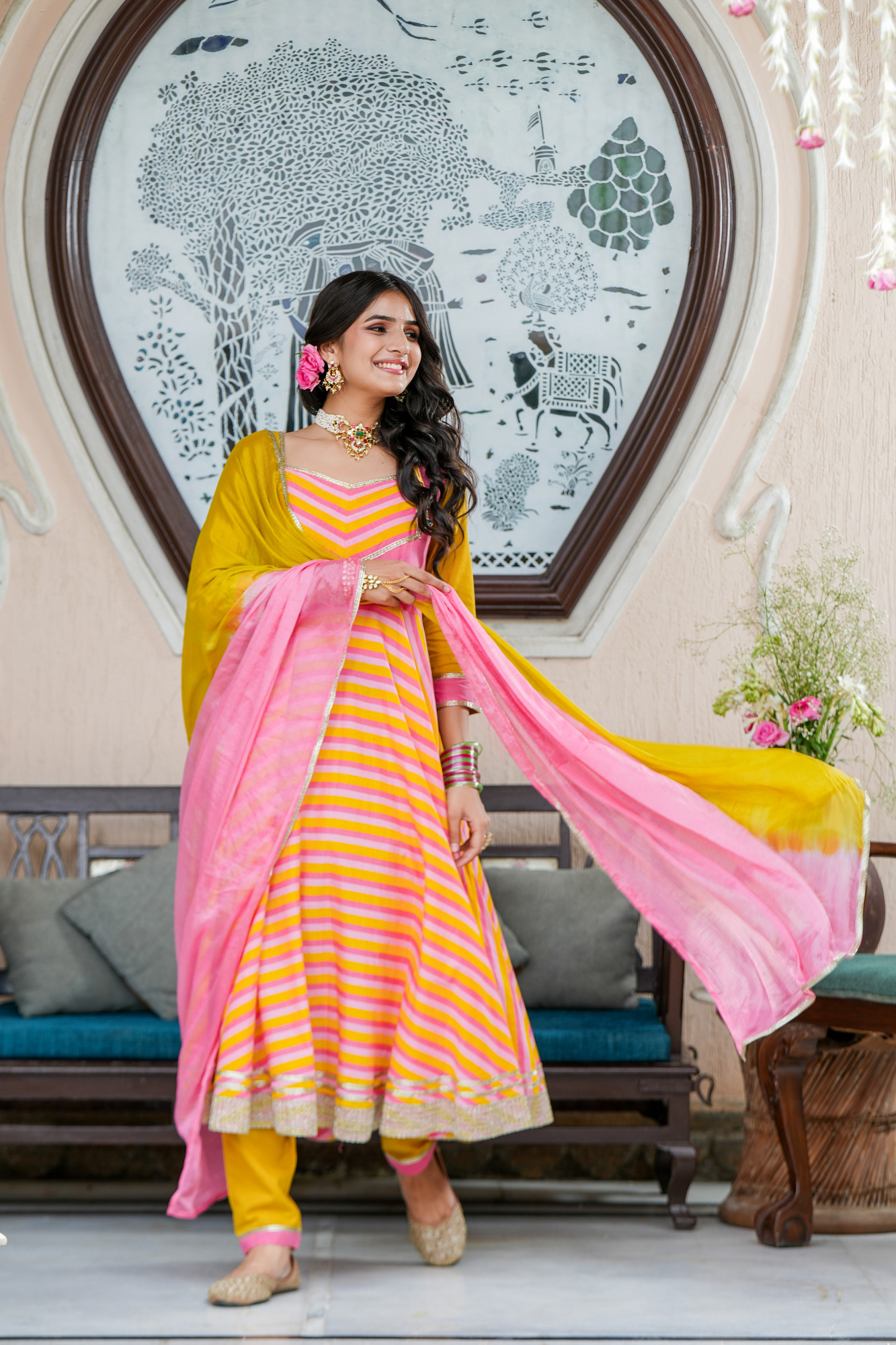 TARANGINI MULTI SHADES ANARKALI SET