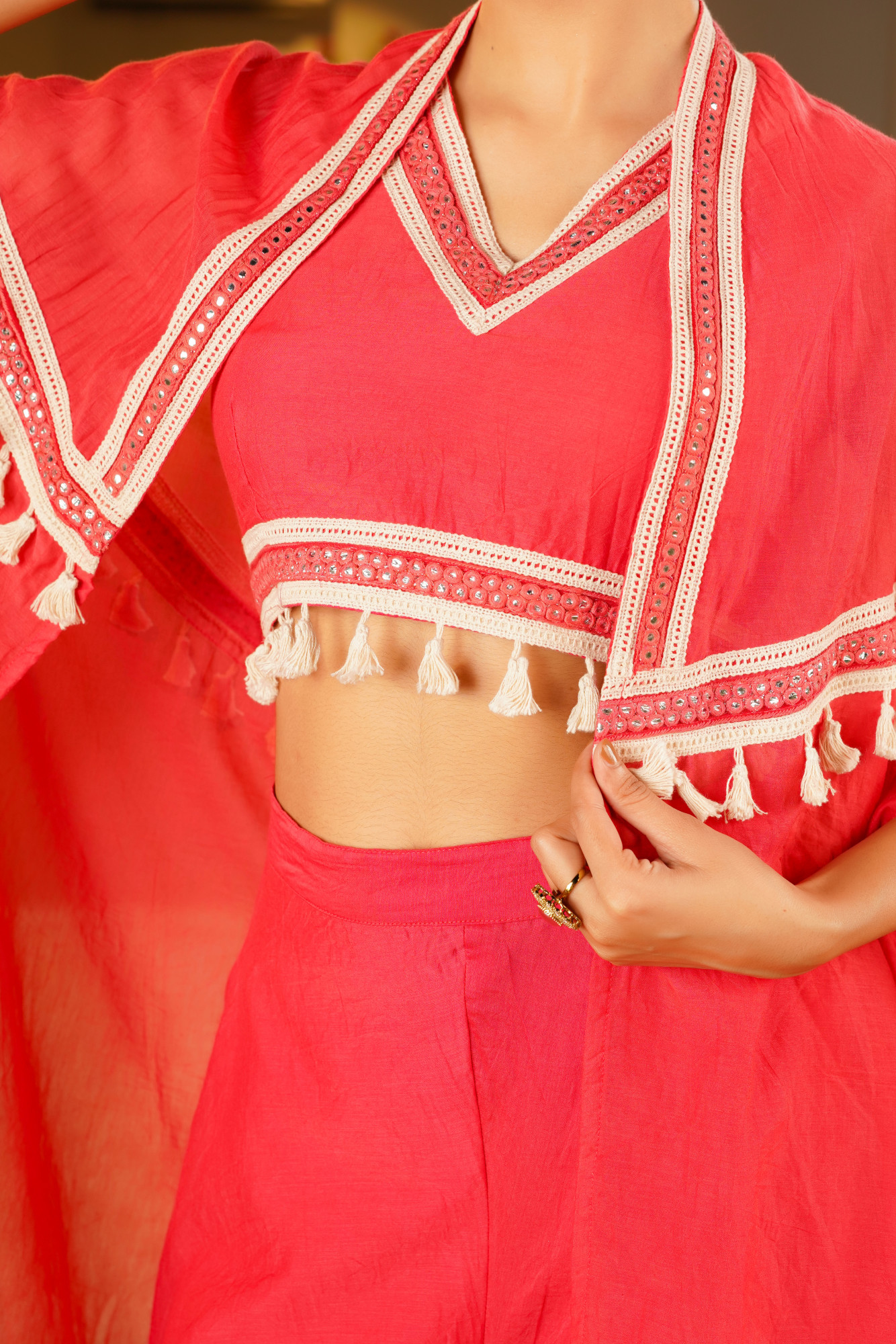 MALORA CHANDERI CAPE SET