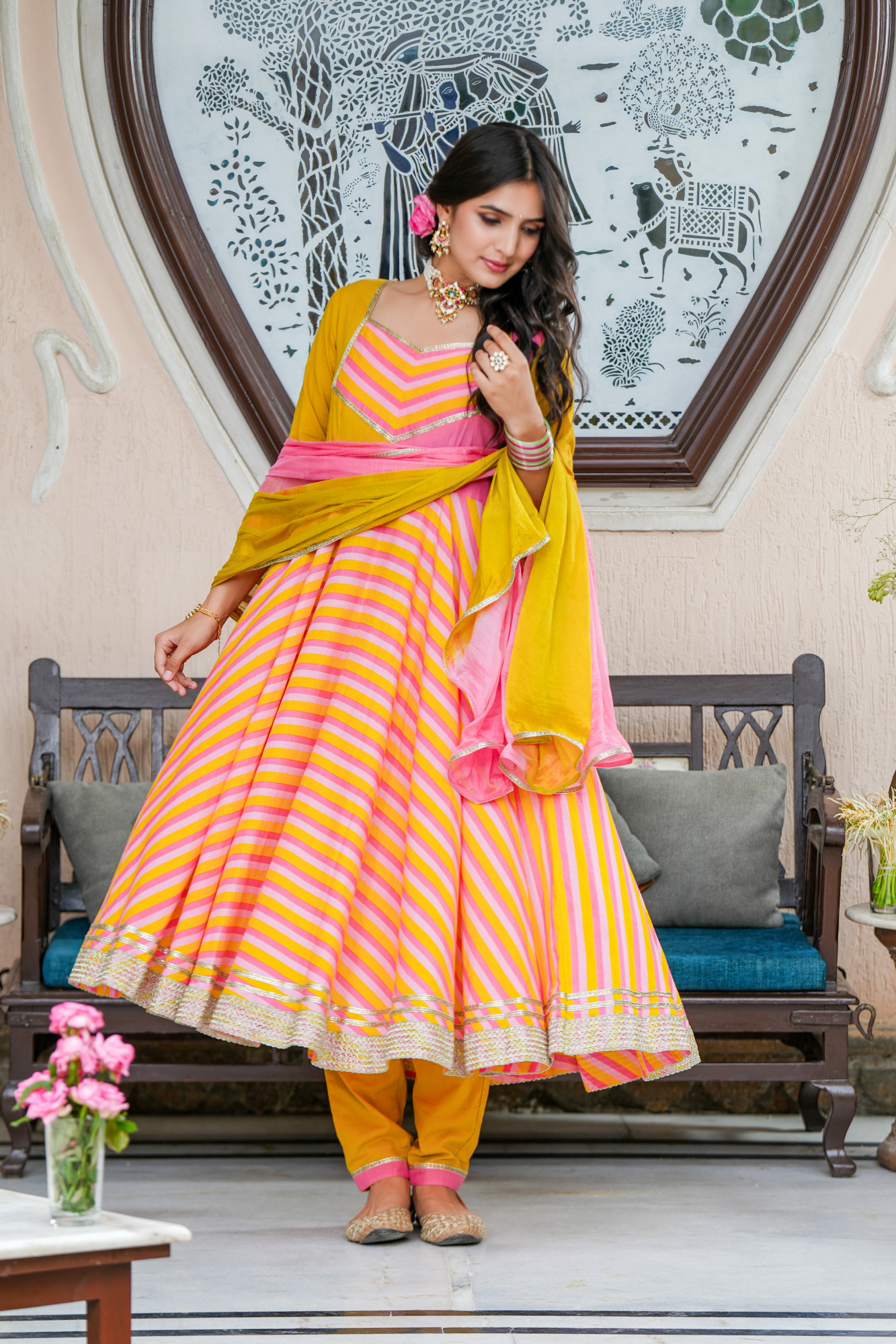 TARANGINI MULTI SHADES ANARKALI SET