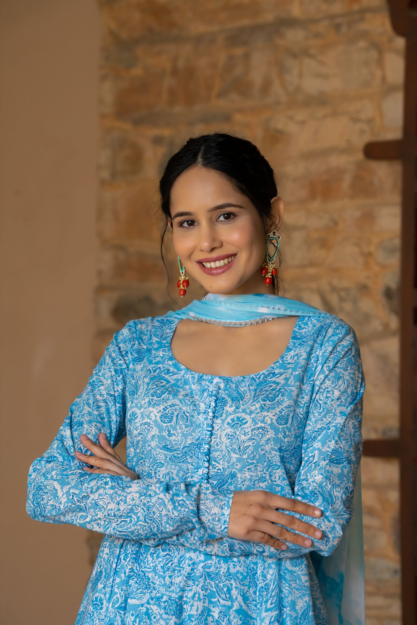 SKY BREEZE COTTON SUIT SET