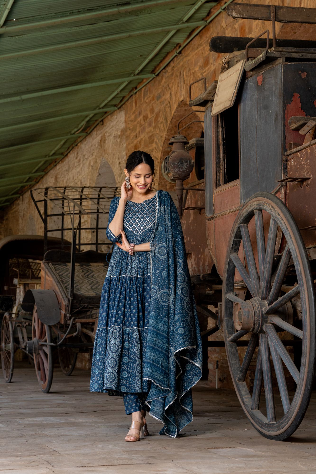 REGAL TIERED GOTA SUIT SET