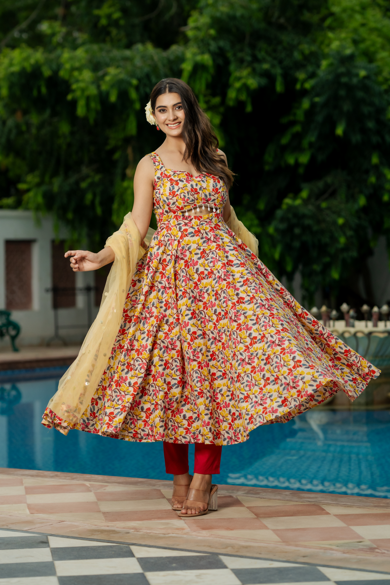 FLORAL FANTASY ANARKALI SET