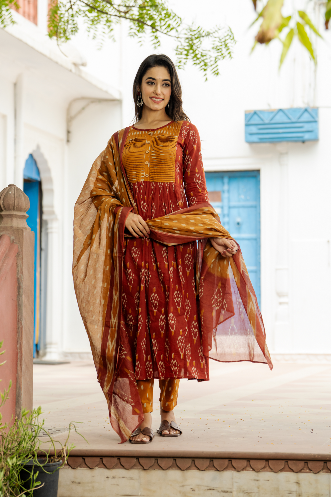 MODERN RUST FLAIR KURTA SET
