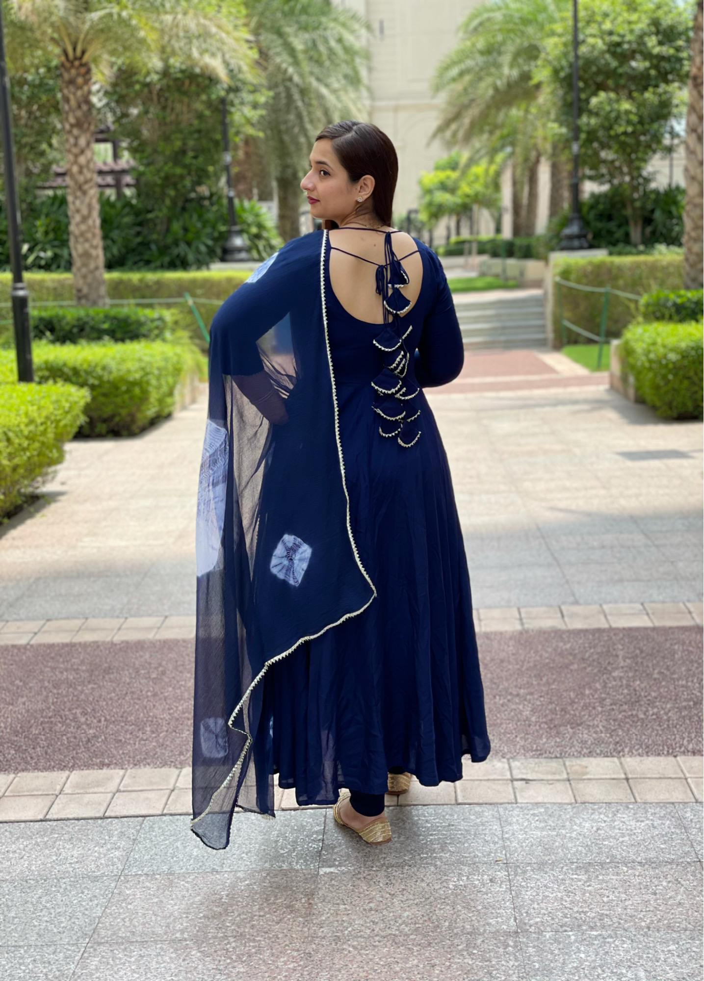 NAVY BLUE FLARED SUIT SET