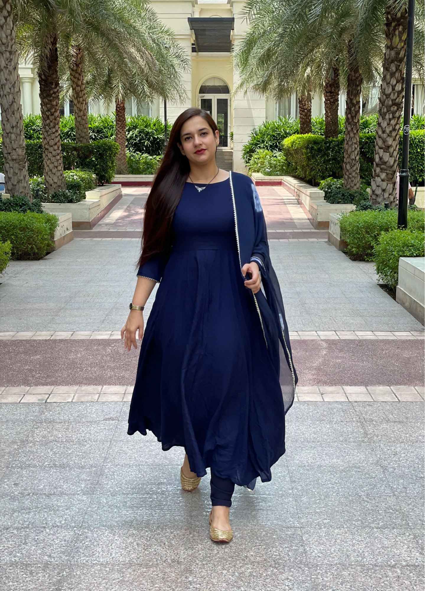 NAVY BLUE FLARED SUIT SET