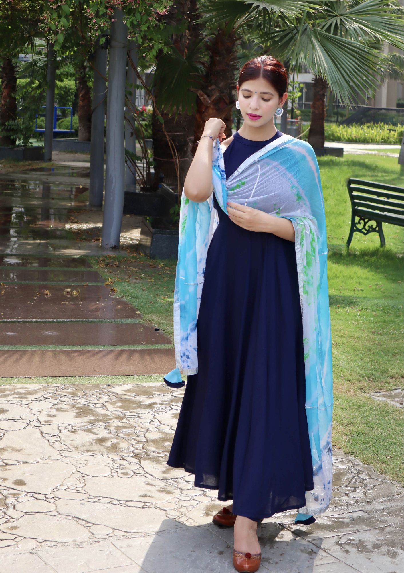 NAVY BLUE NAZNEEN SUIT SET